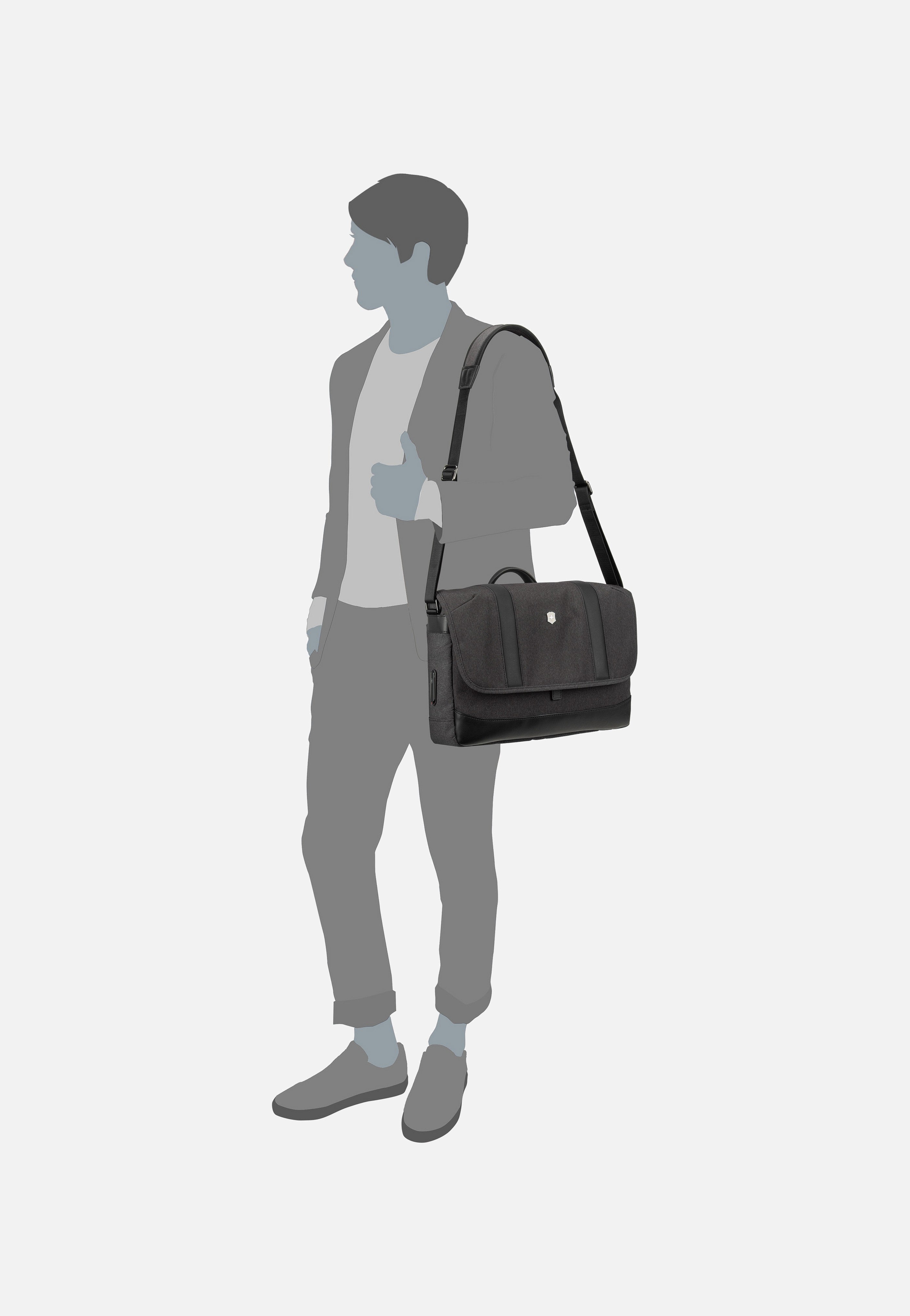 Victorinox Architecture Urban2 Melange Grey/Black Messenger Bag