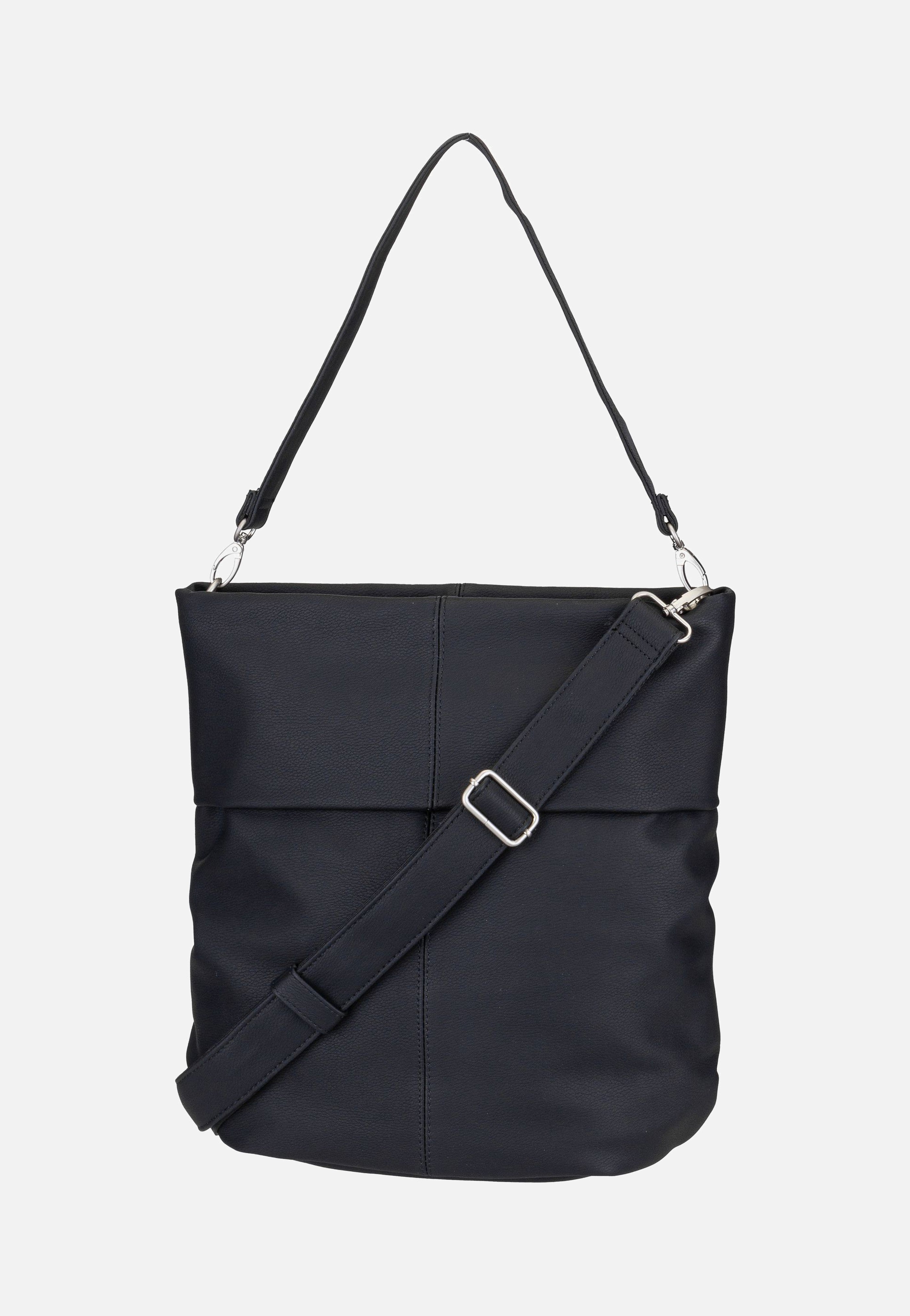 zwei Mademoiselle M140 Nubuk/Black Hobo Bag
