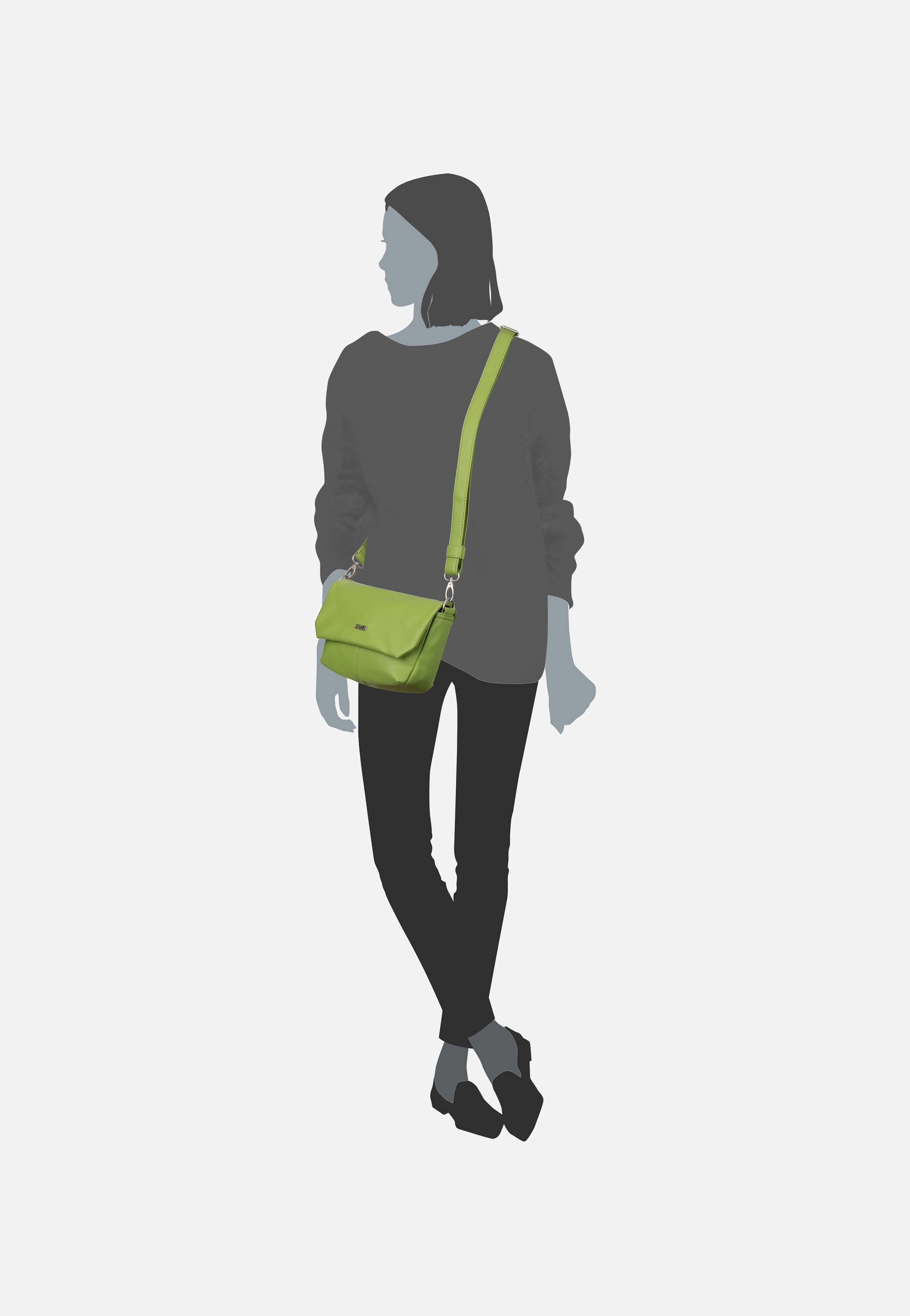 zwei Mademoiselle M40 Kiwi Umhängetasche