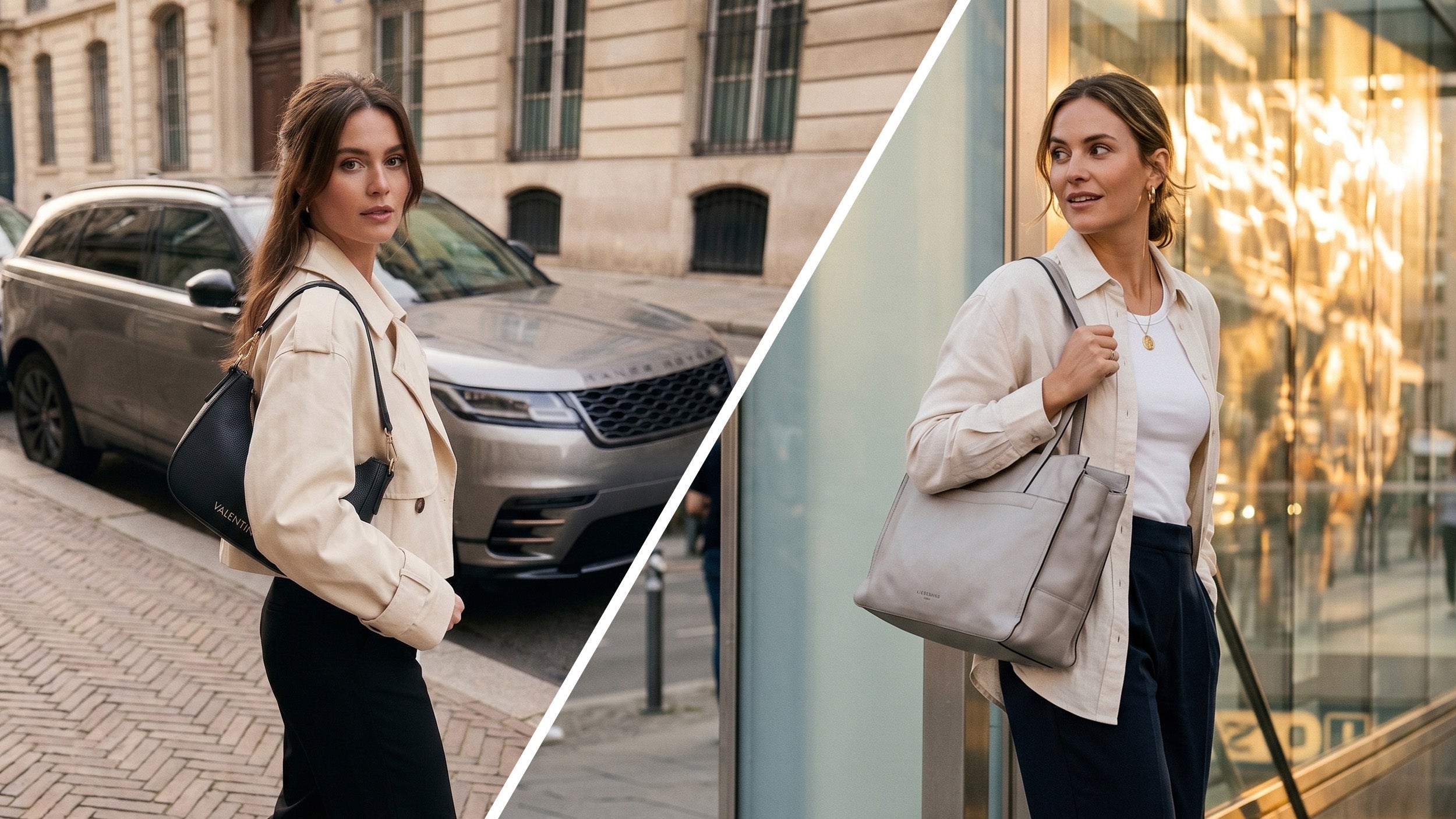 Mini Bag vs Shopper Model Images
