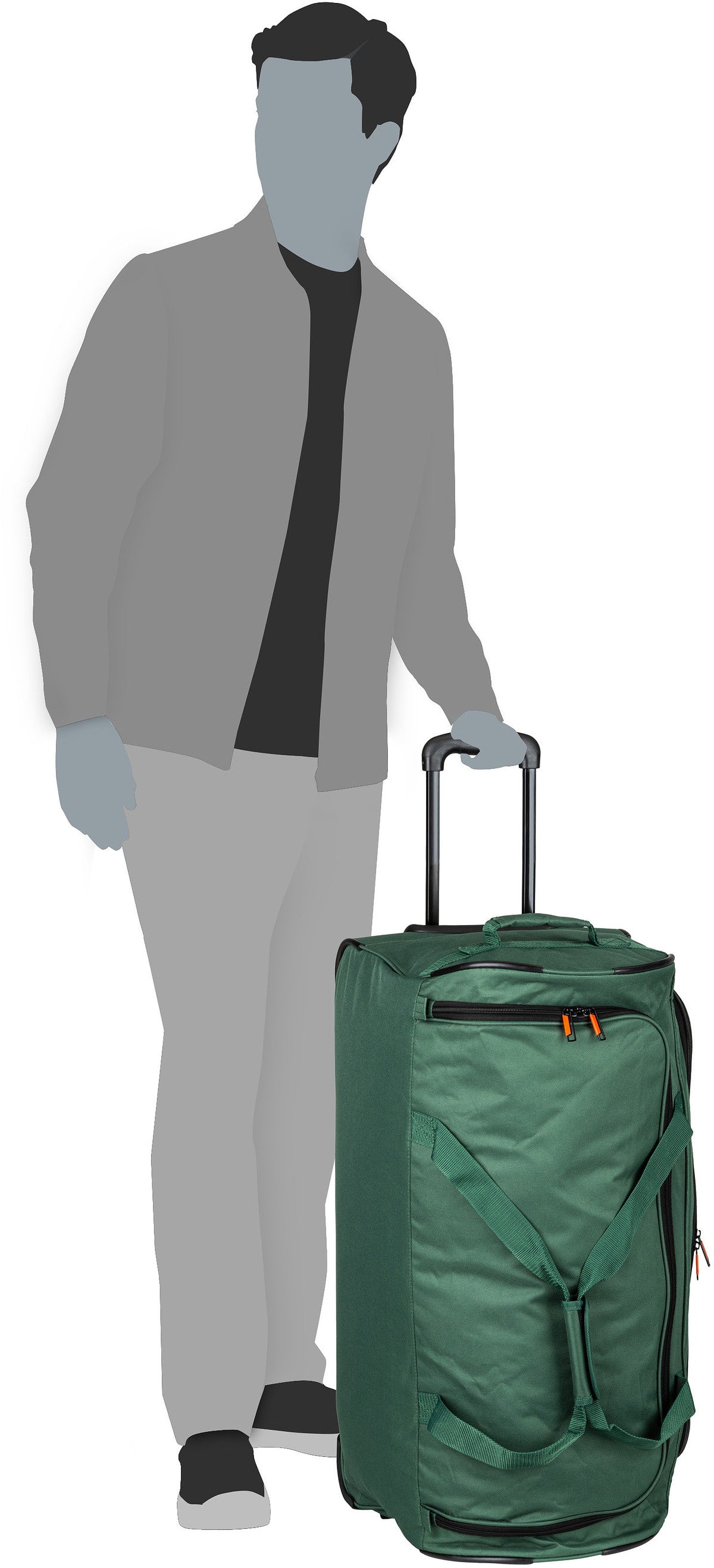 travelite Basics Trolley Schwarz Travel Bag – Silhouettenansicht