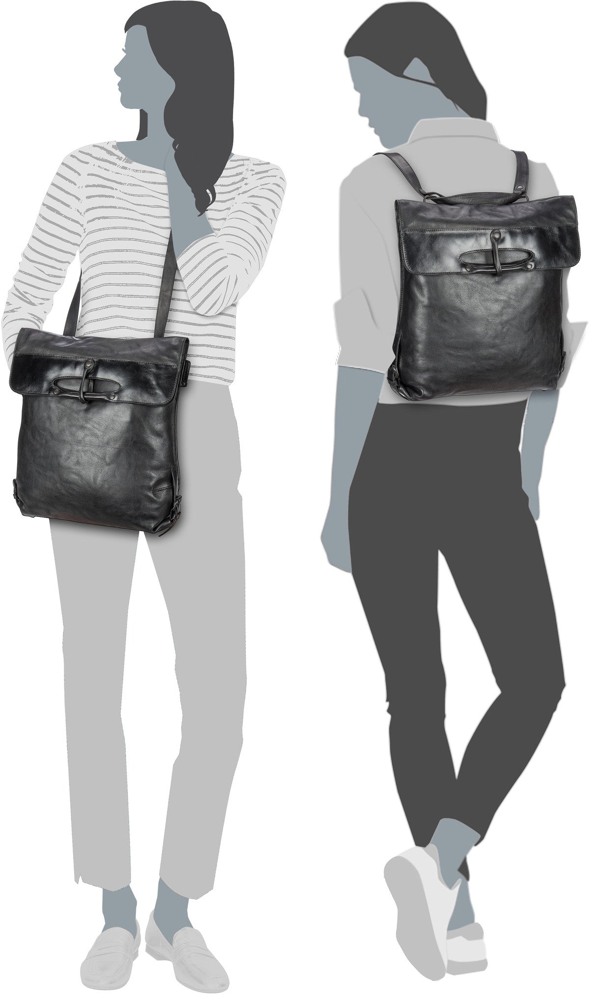 aunts & uncles Mrs. Apple Strudel Caramel Rucksack – Silhouettenansicht