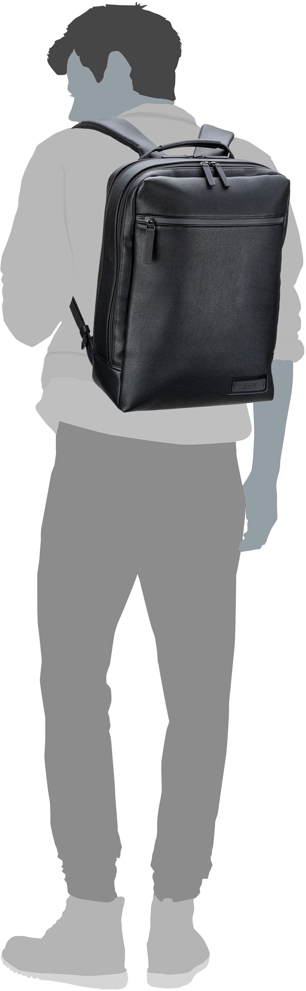 Jost Riga Daypack Black Rucksack – Silhouettenansicht