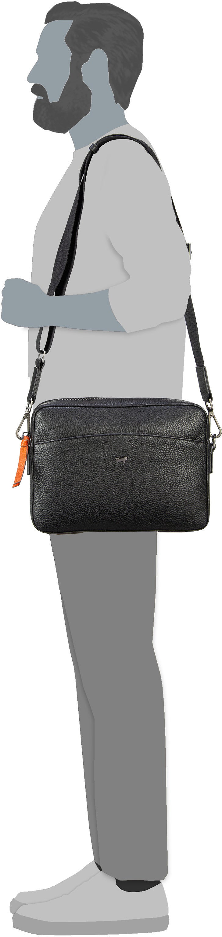 Braun Büffel Novara 26353 Braun Crossbody Bag – Silhouettenansicht