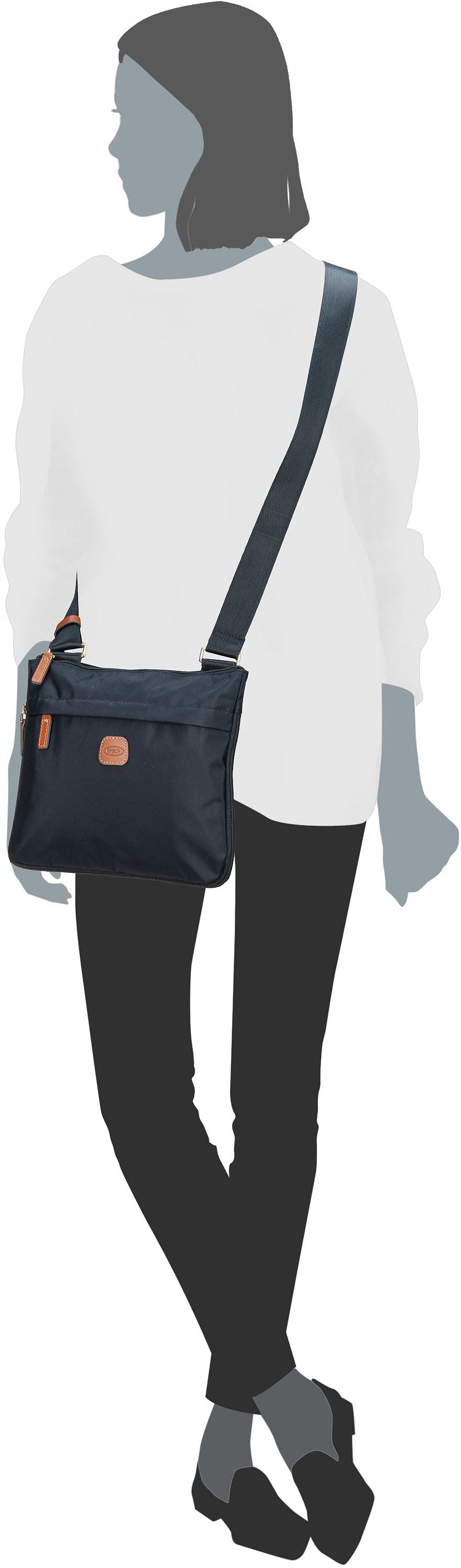 Bric's X-Bag 45081 Ozean Crossbody Bag – Silhouettenansicht