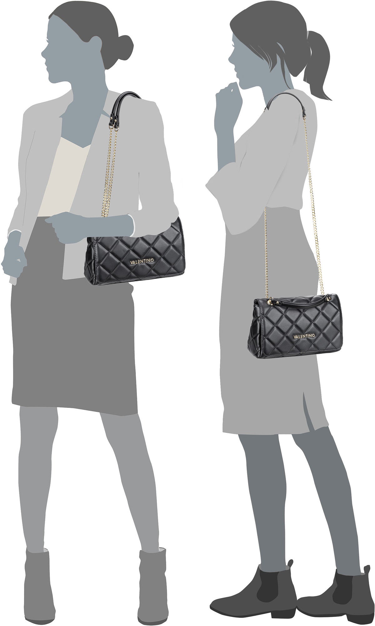 Valentino Ocarina K02R Perla Abendtasche – Silhouettenansicht