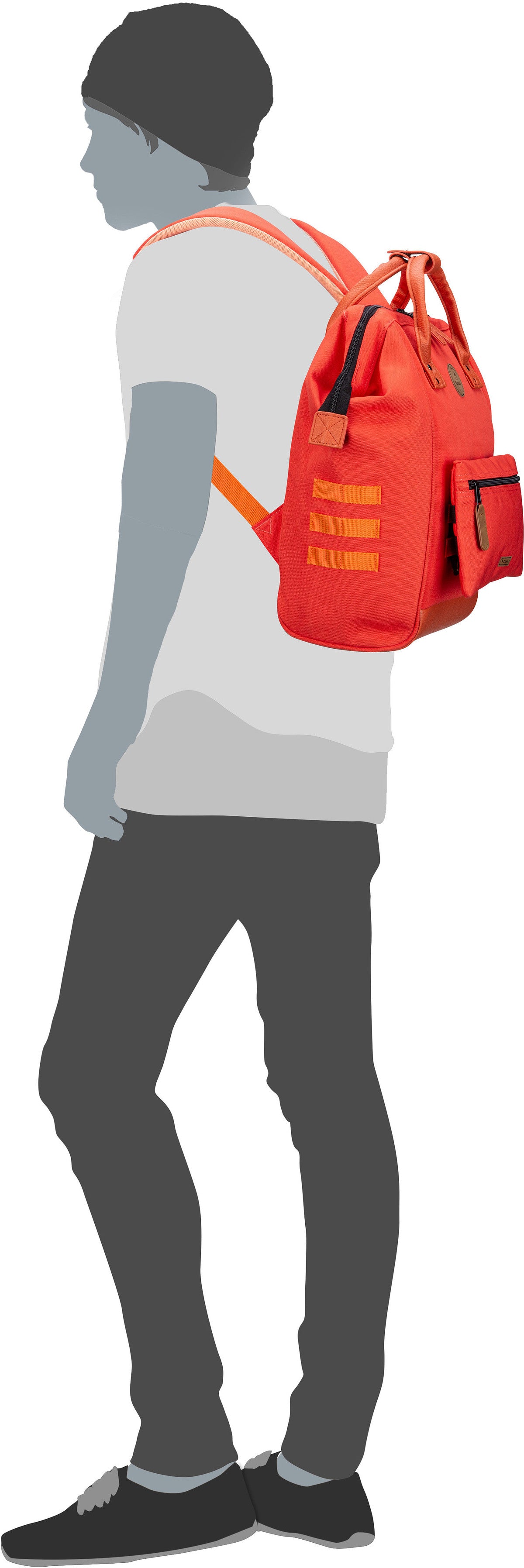 Cabaia Adventurer Oxford Medium Cologne Rucksack – Silhouettenansicht