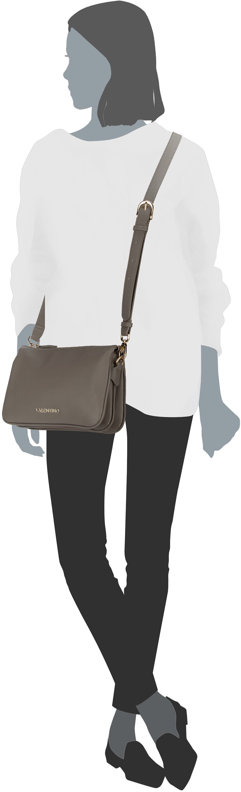 Valentino Zero RE 308 Bianco Crossbody Bag – Silhouettenansicht