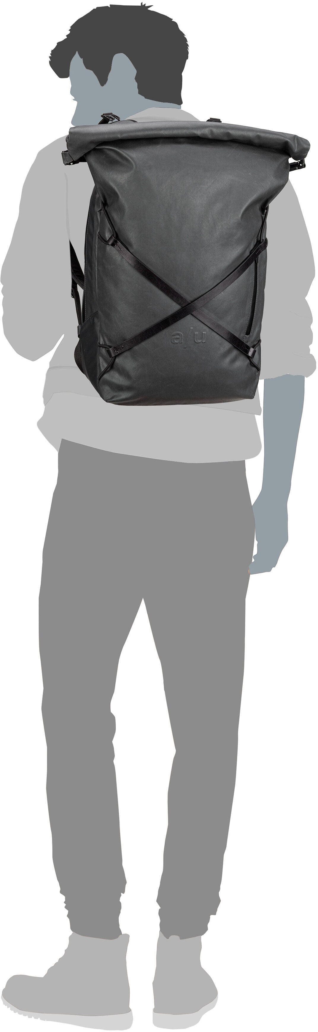 aunts & uncles Kitakami RE Volcanic Ash Rucksack – Silhouettenansicht