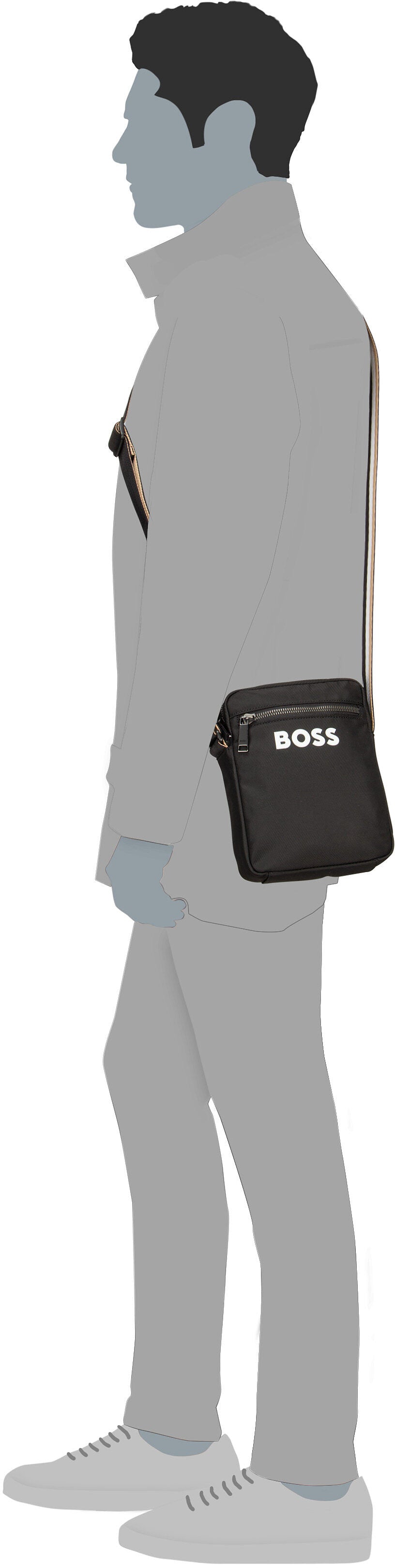 BOSS Catch 3.0 NS 50511961 Black Crossbody Bag – Silhouettenansicht