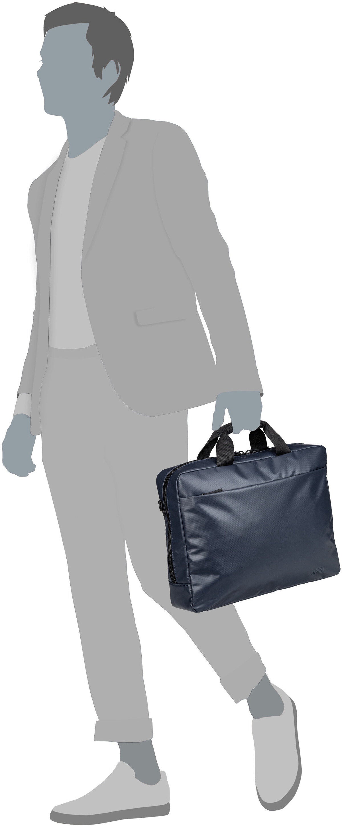 Jost Tolja 4230 Navy Aktentasche – Silhouettenansicht