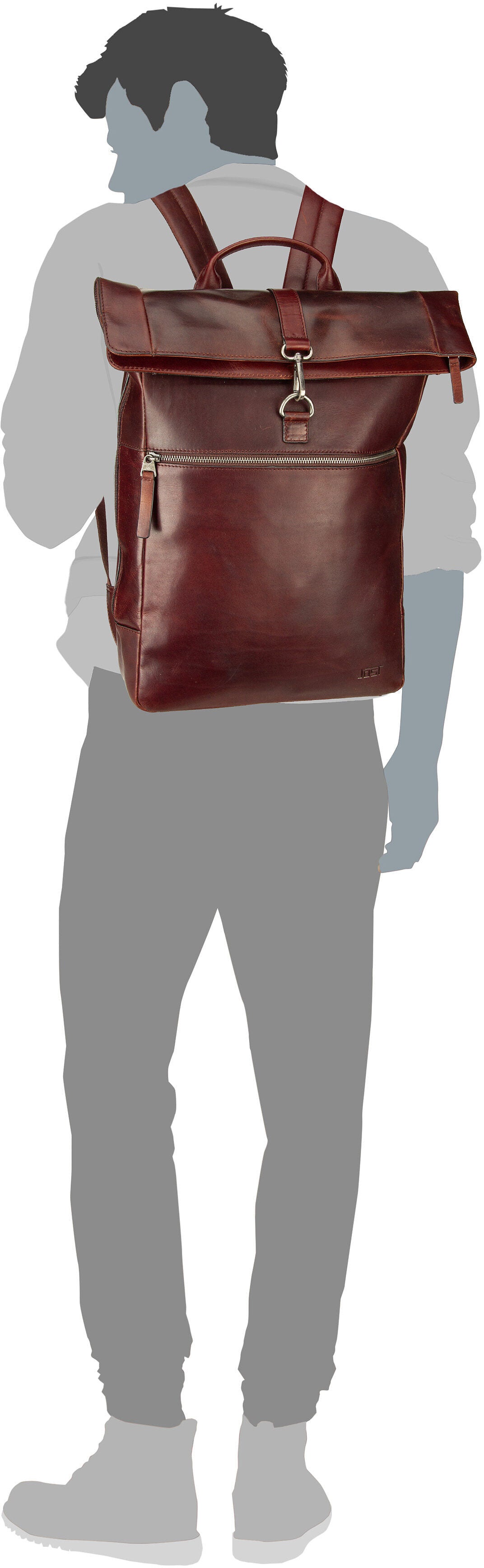 Jost Lund Kurier 6745 Braun Rucksack – Silhouettenansicht