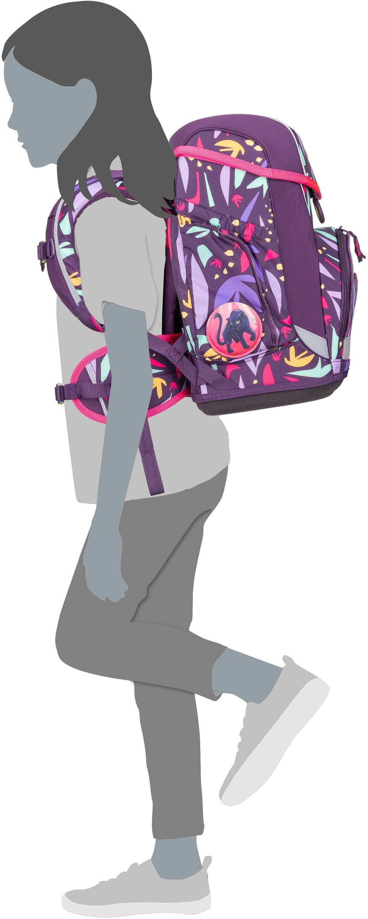 ergobag cubo Set NEO KuntBärbuntes Einhorn Schulranzen – Silhouettenansicht