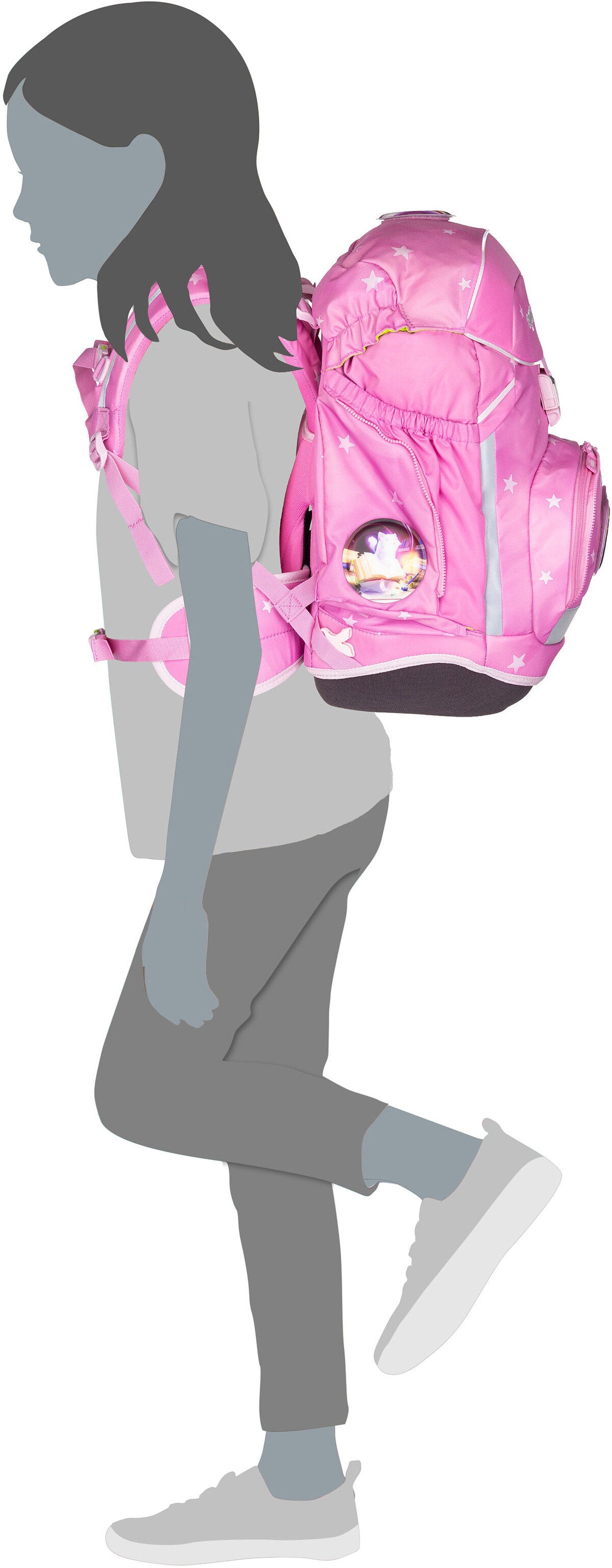 ergobag pack Set OzeanBärwohner Schulranzen – Silhouettenansicht