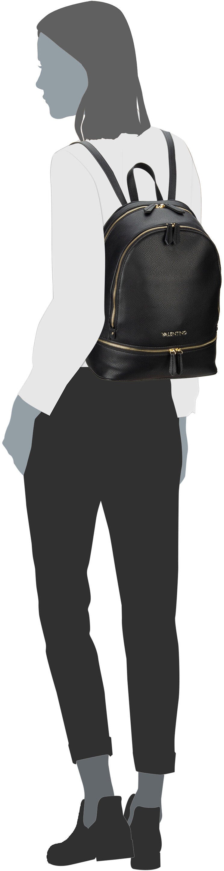 Valentino Brixton X02 Nero Rucksack – Silhouettenansicht