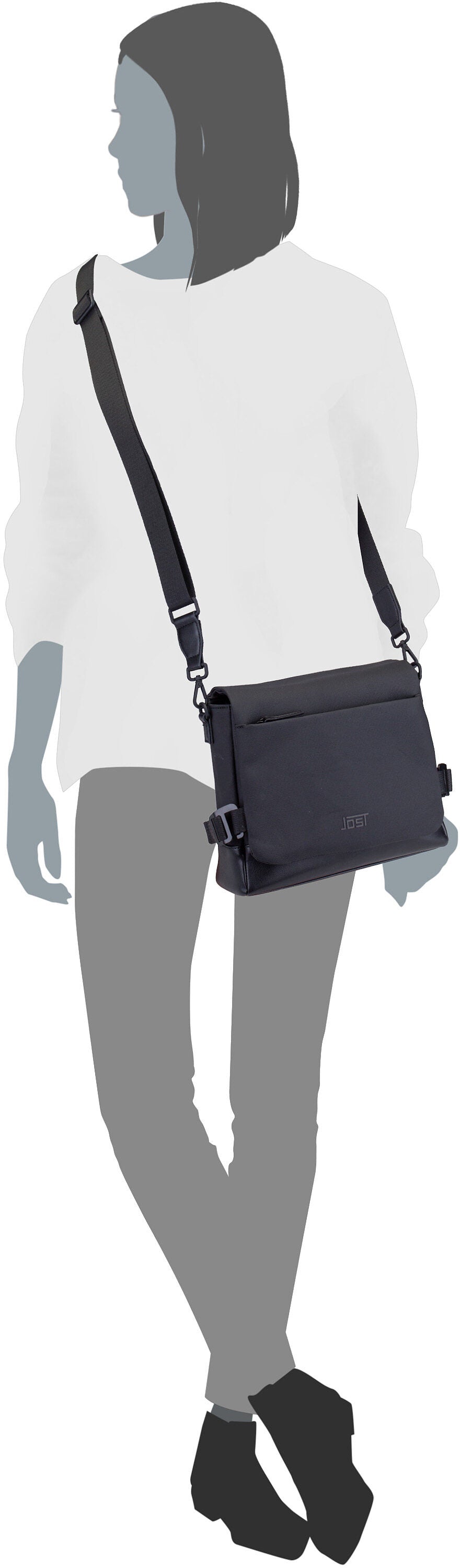 Jost Borgholm S 5308 Mustard Crossbody Bag – Silhouettenansicht
