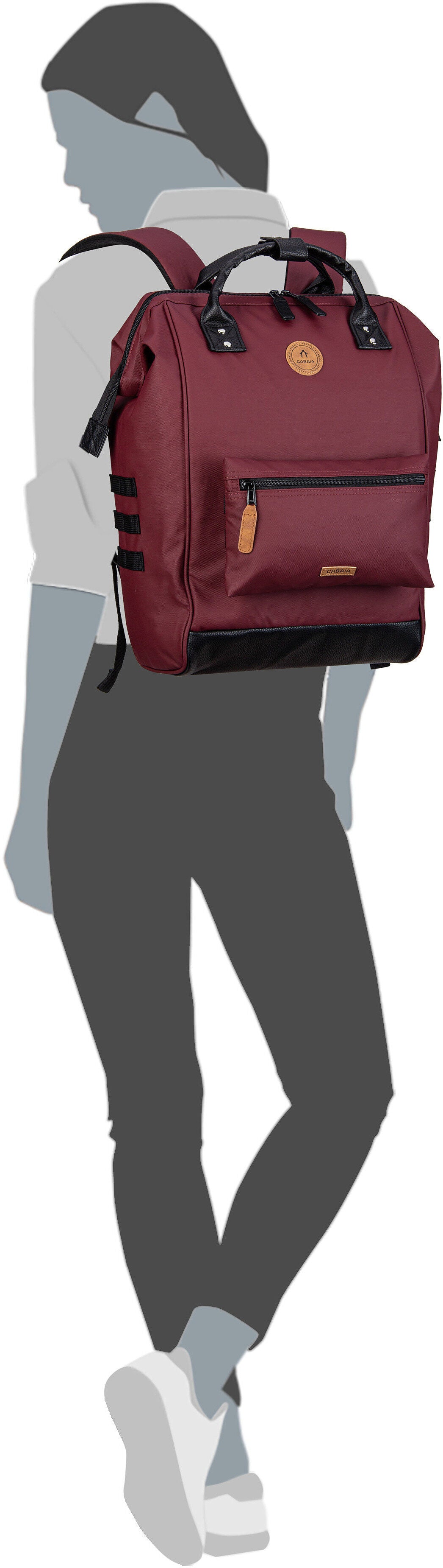 Cabaia Adventurer Recycled Waterproof Large Pau Rucksack – Silhouettenansicht