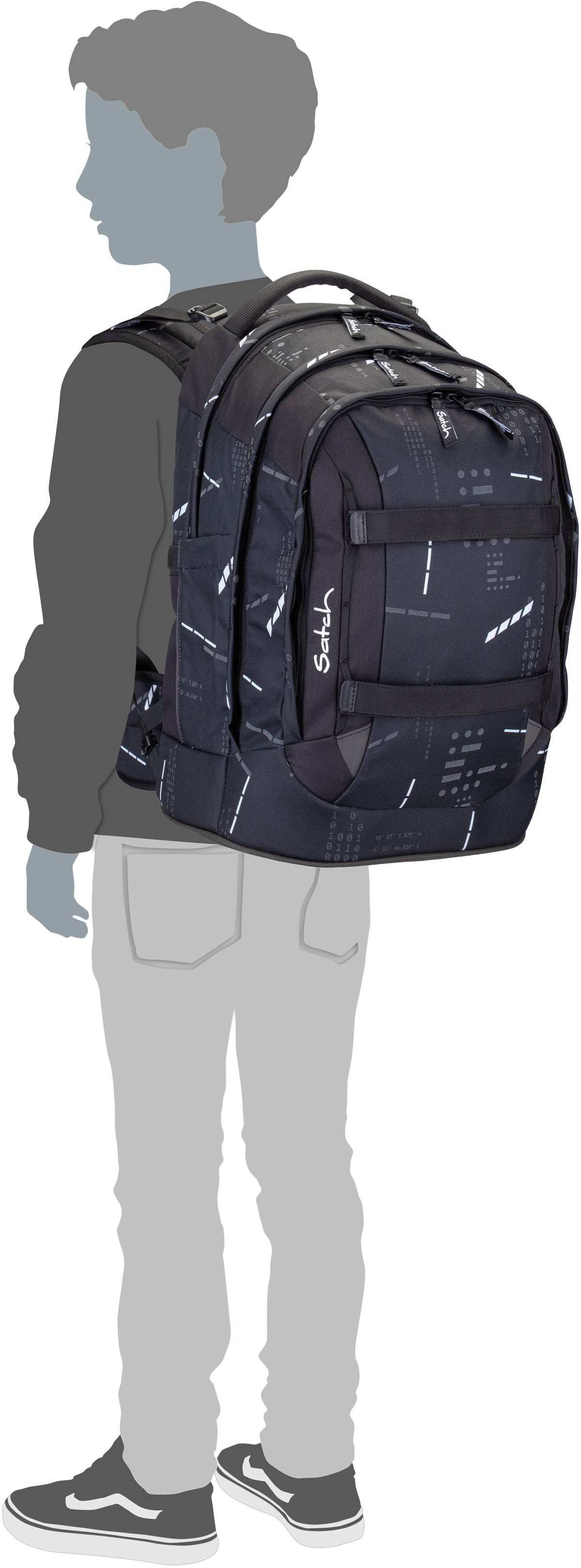 satch satch Pack Reflective Ninja Matrix Schulranzen – Silhouettenansicht