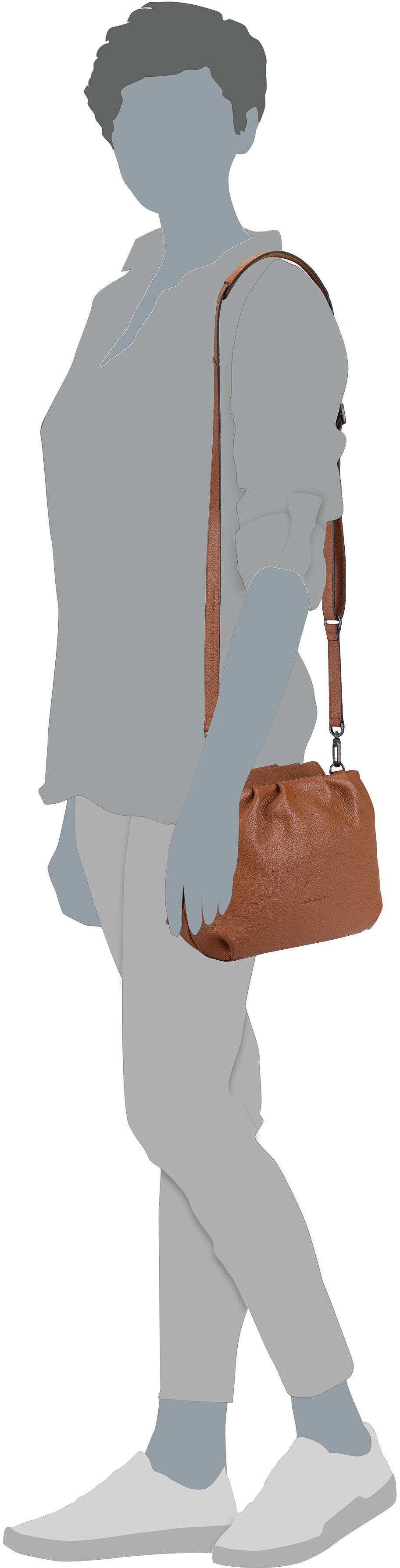 aunts & uncles Honey Merlot Crossbody Bag – Silhouettenansicht