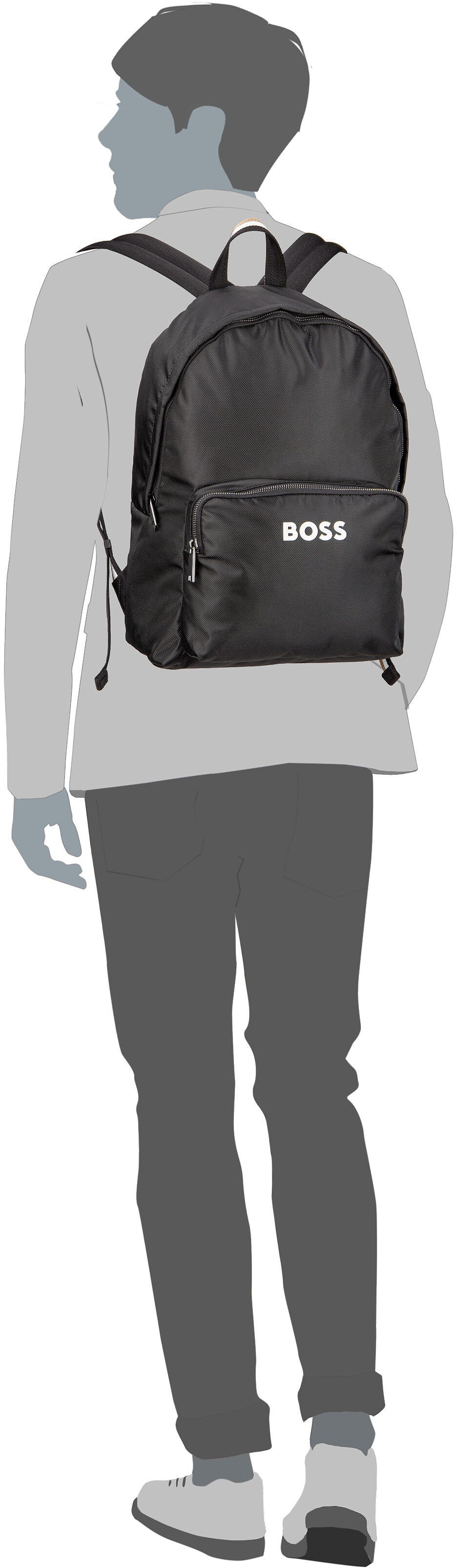 BOSS Catch 3.0 50511918 Black Rucksack – Silhouettenansicht
