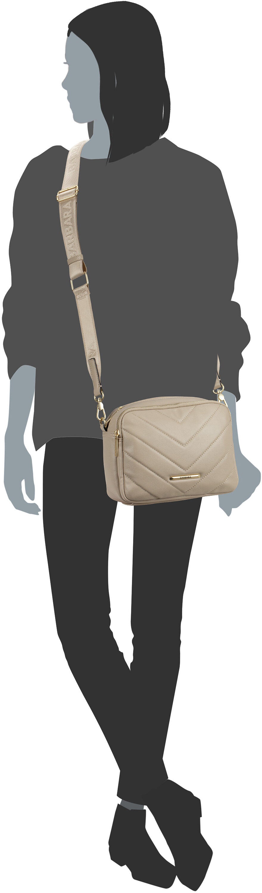 travelite Barbara Cozy CB Sand Crossbody Bag – Silhouettenansicht
