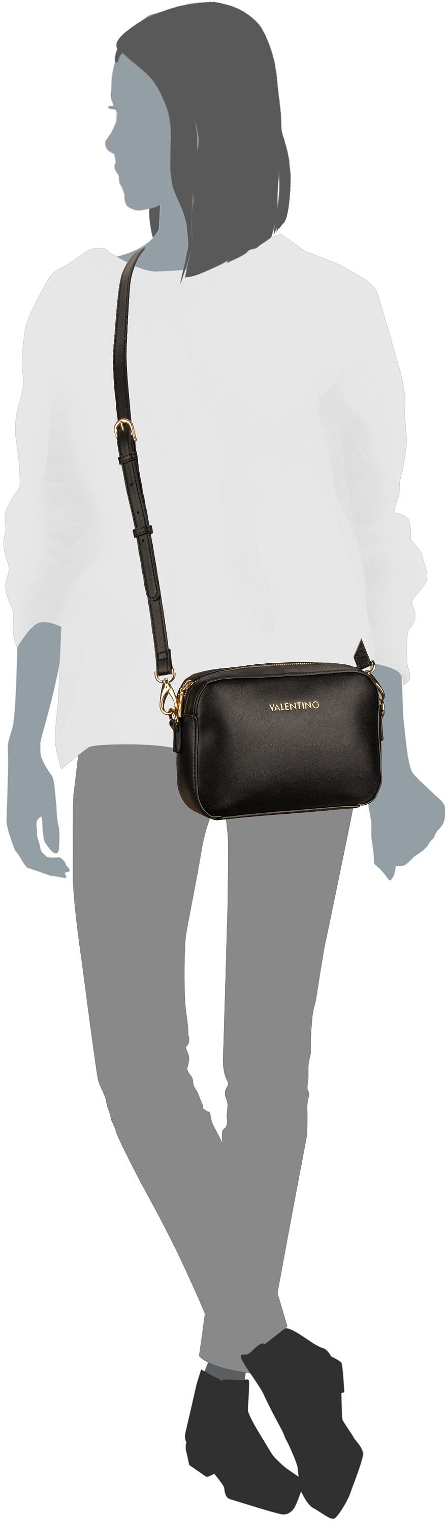 Valentino Faith RE L15 Ghiaccio Crossbody Bag – Silhouettenansicht
