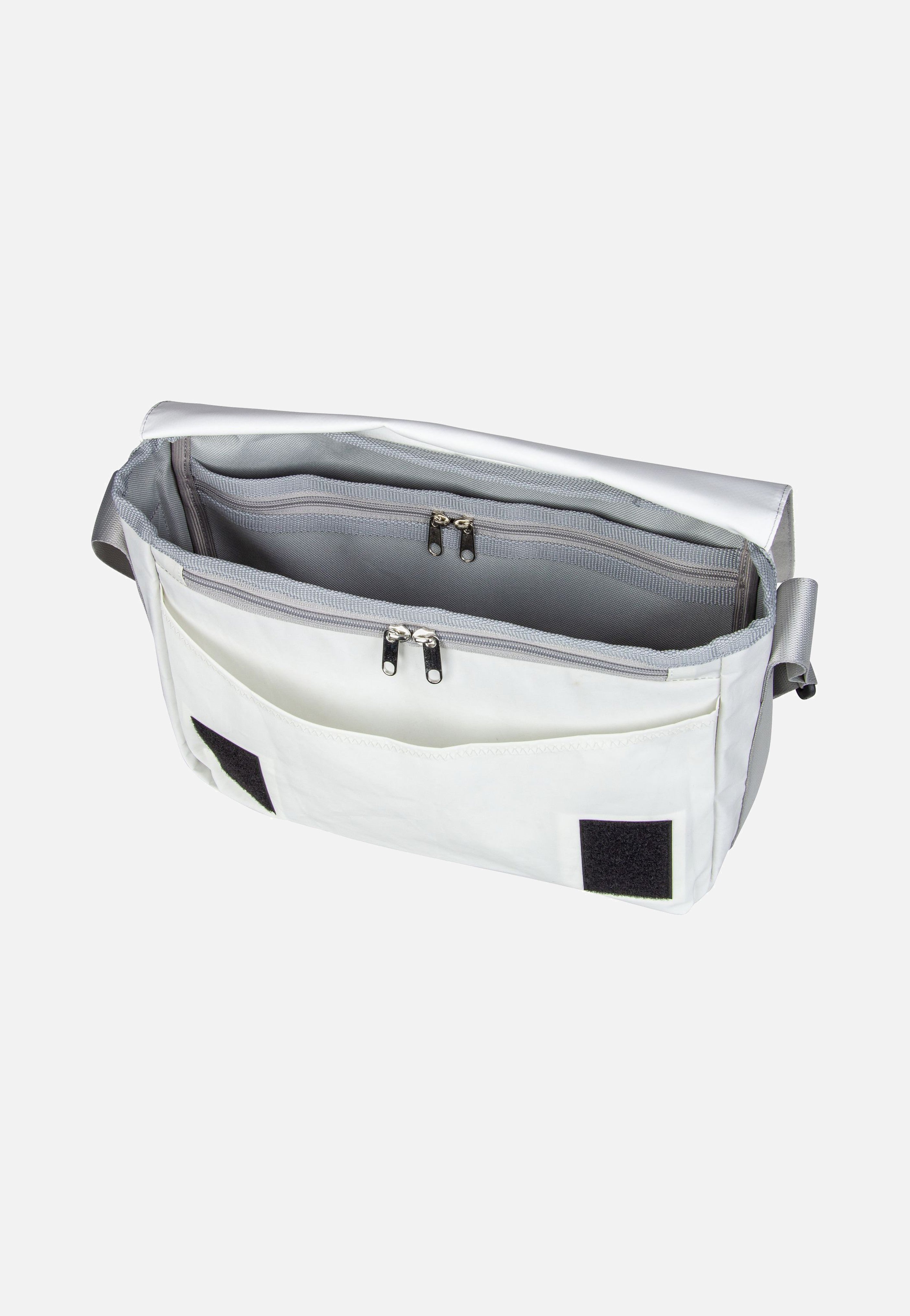 360Grad Barkasse Mini Stencil-Weiß/Grau Messenger Bag