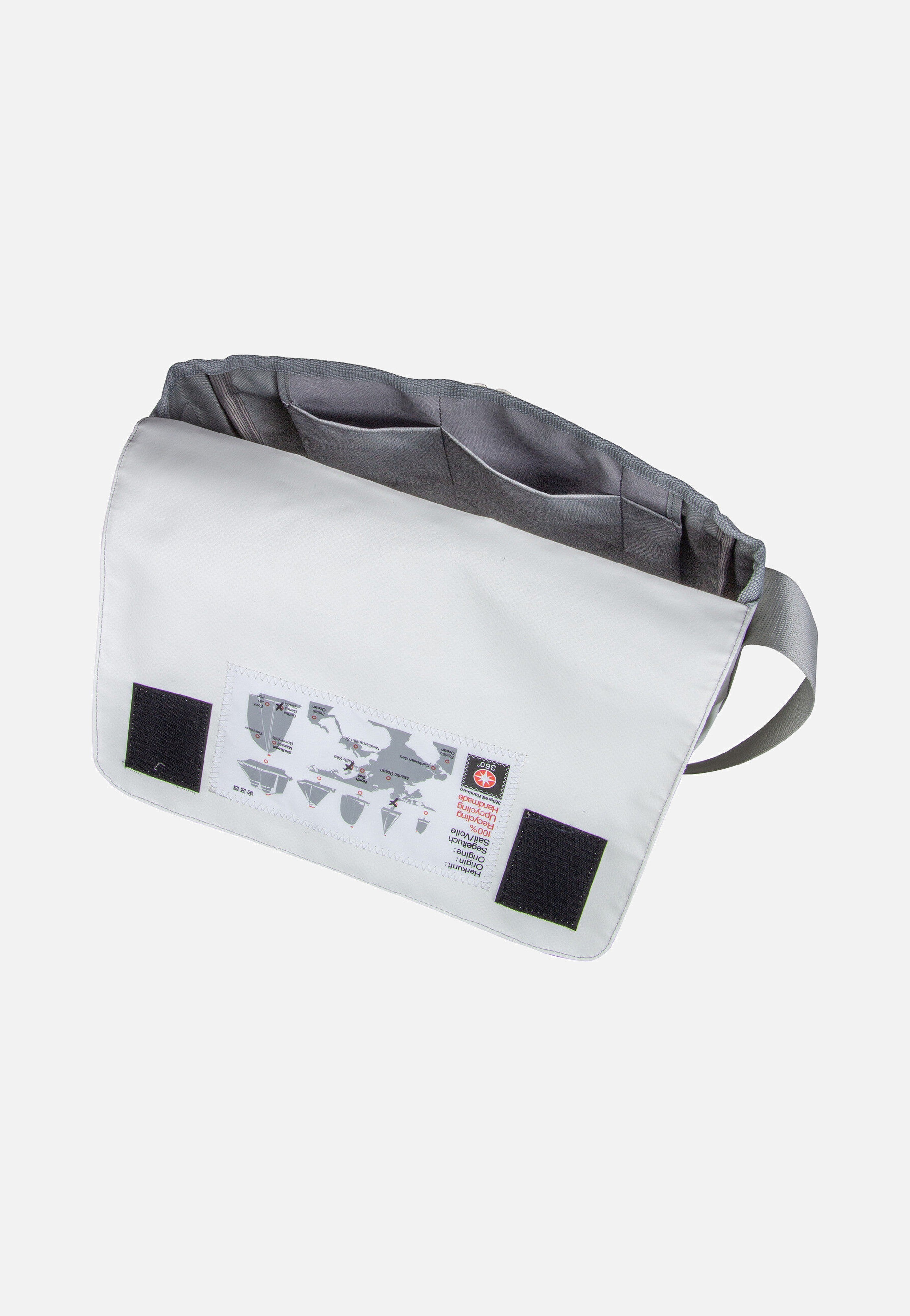 360Grad Barkasse Mini Stencil-Weiß/Grau Messenger Bag
