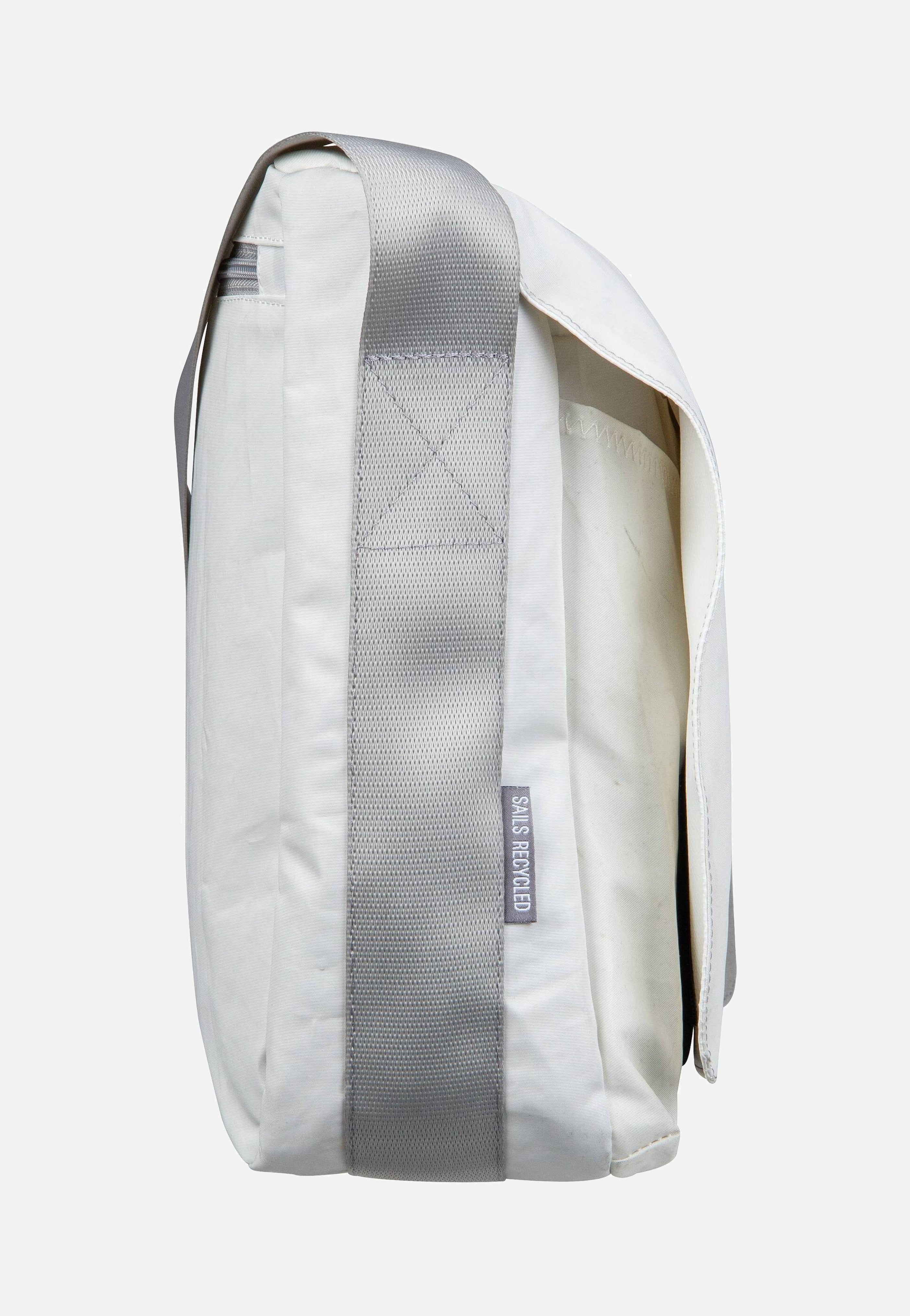 360Grad Barkasse Stencil-Weiß/Grau Messenger Bag