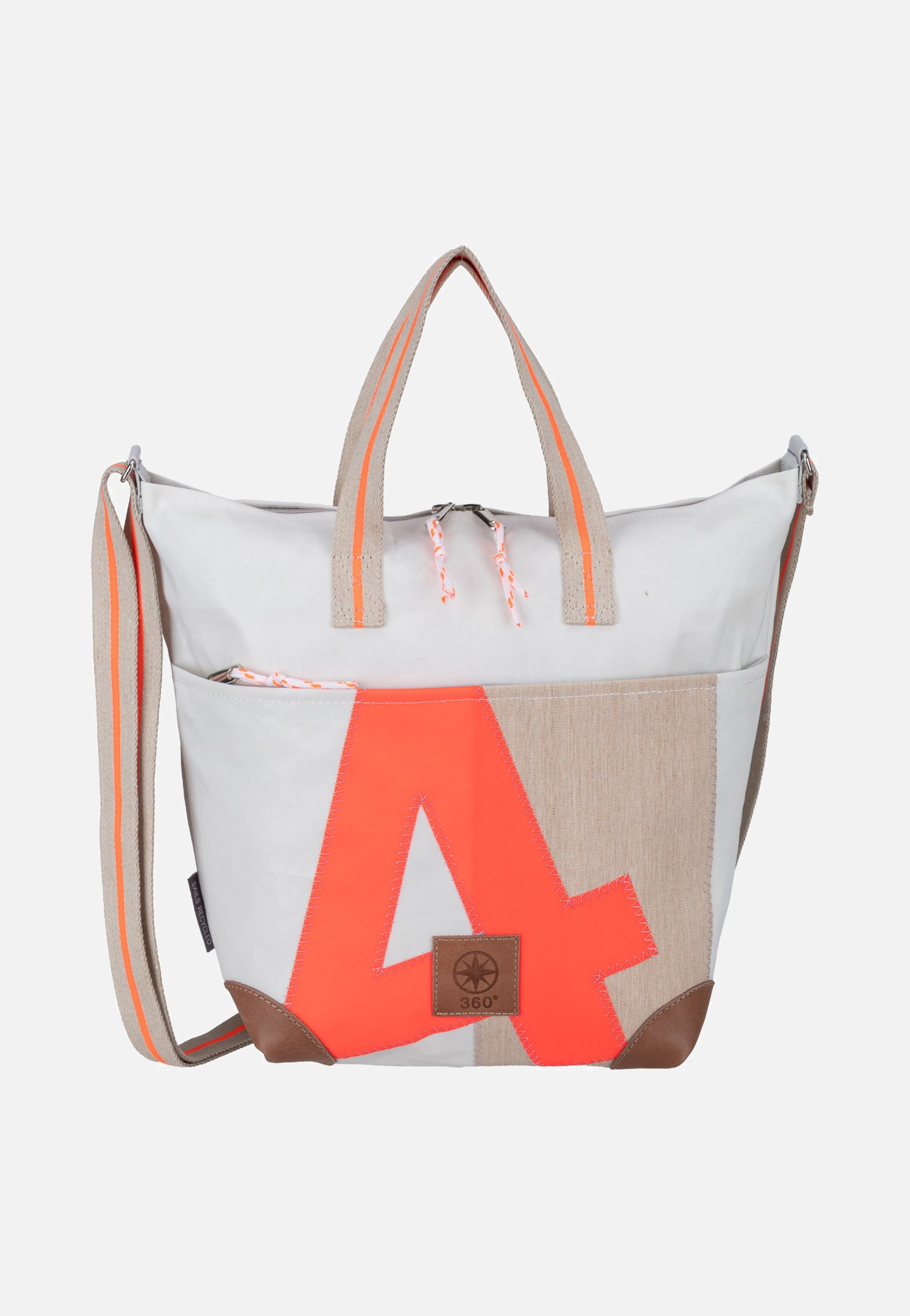 360Grad Deern Mini Weiss/Sand/Zahl Orange Tote Bag