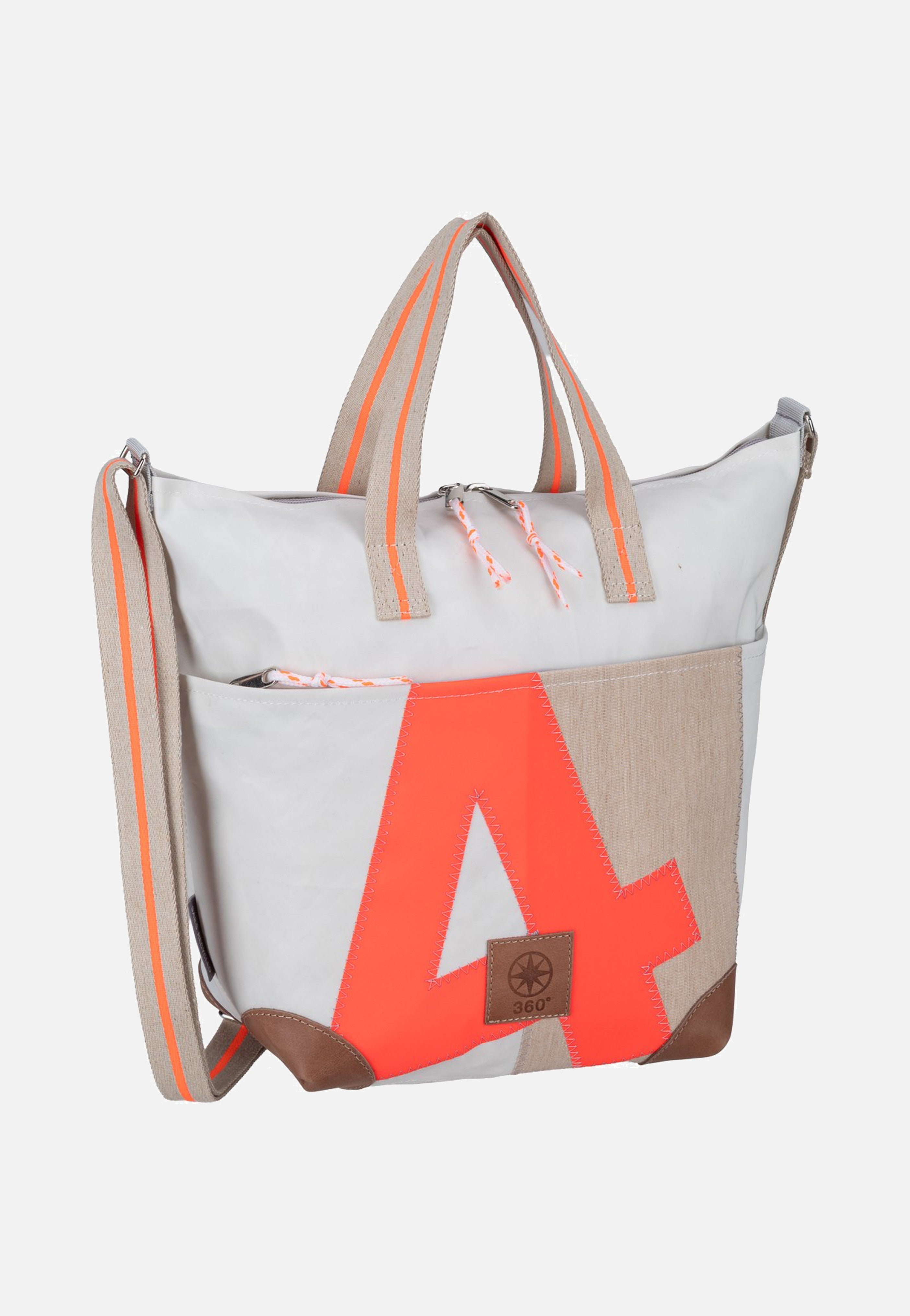 360Grad Deern Mini Weiss/Sand/Zahl Orange Tote Bag