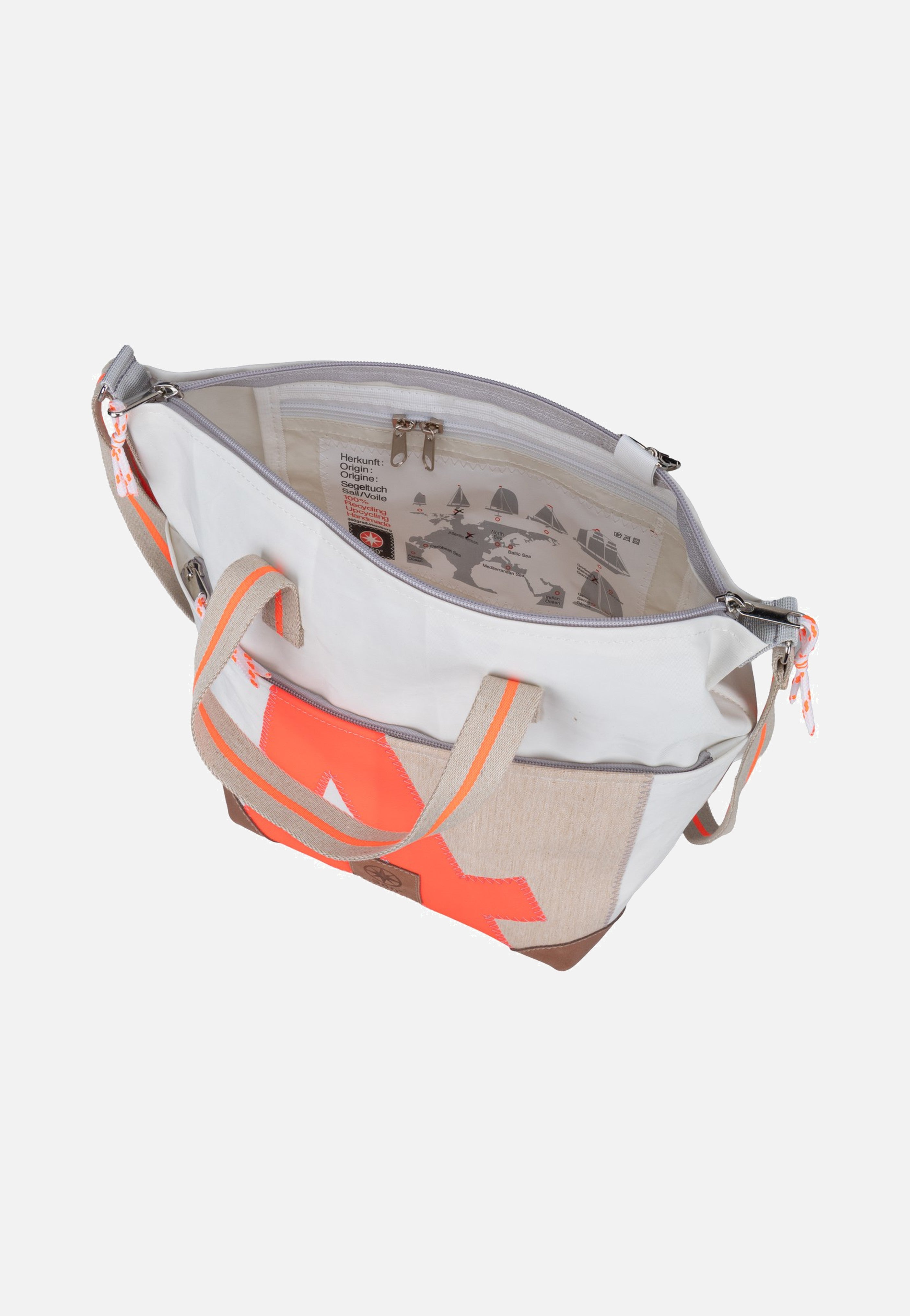 360Grad Deern Mini Weiss/Sand/Zahl Orange Tote Bag