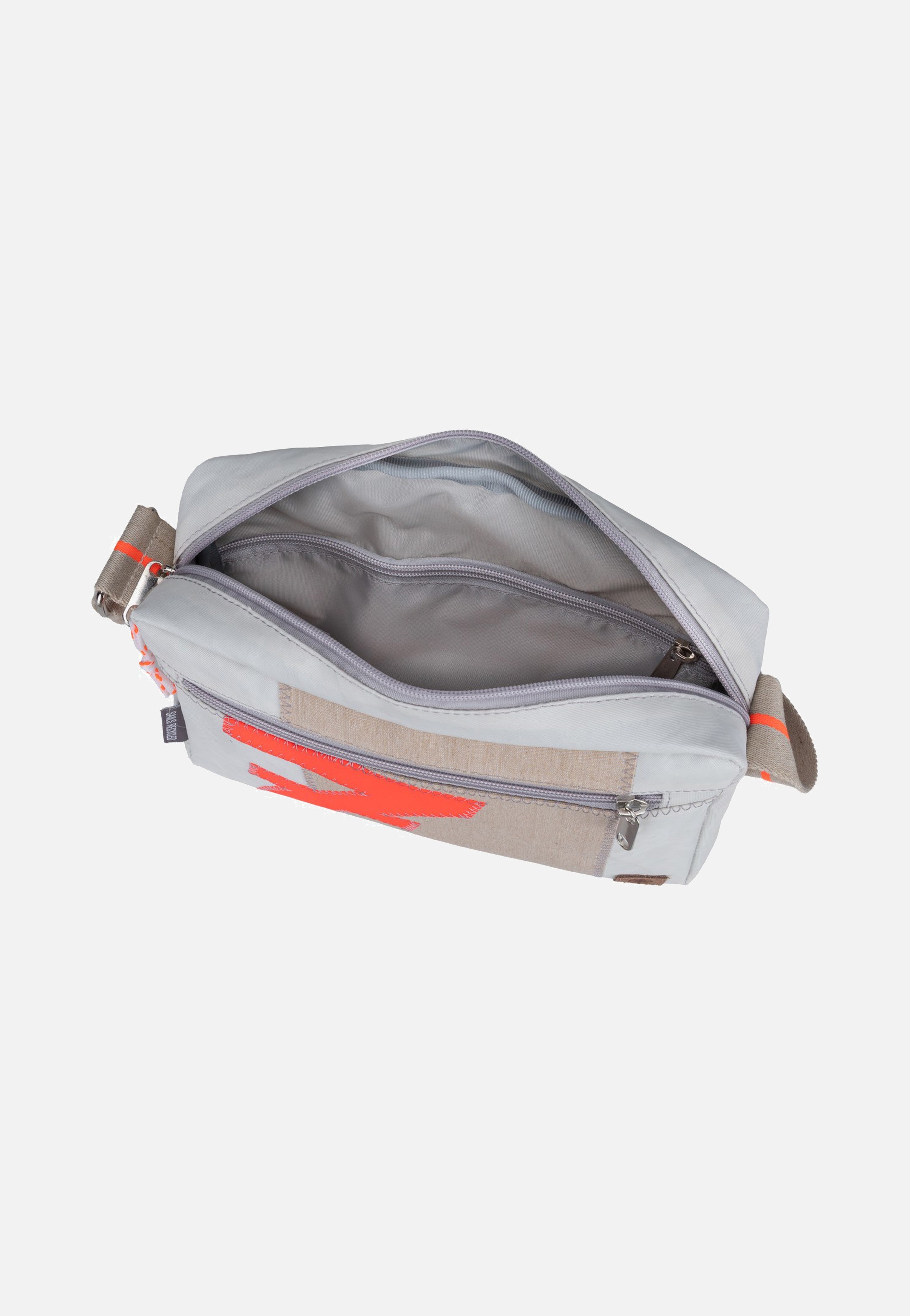 360Grad Fender Weiss/Sand/Zahl Orange Umhängetasche
