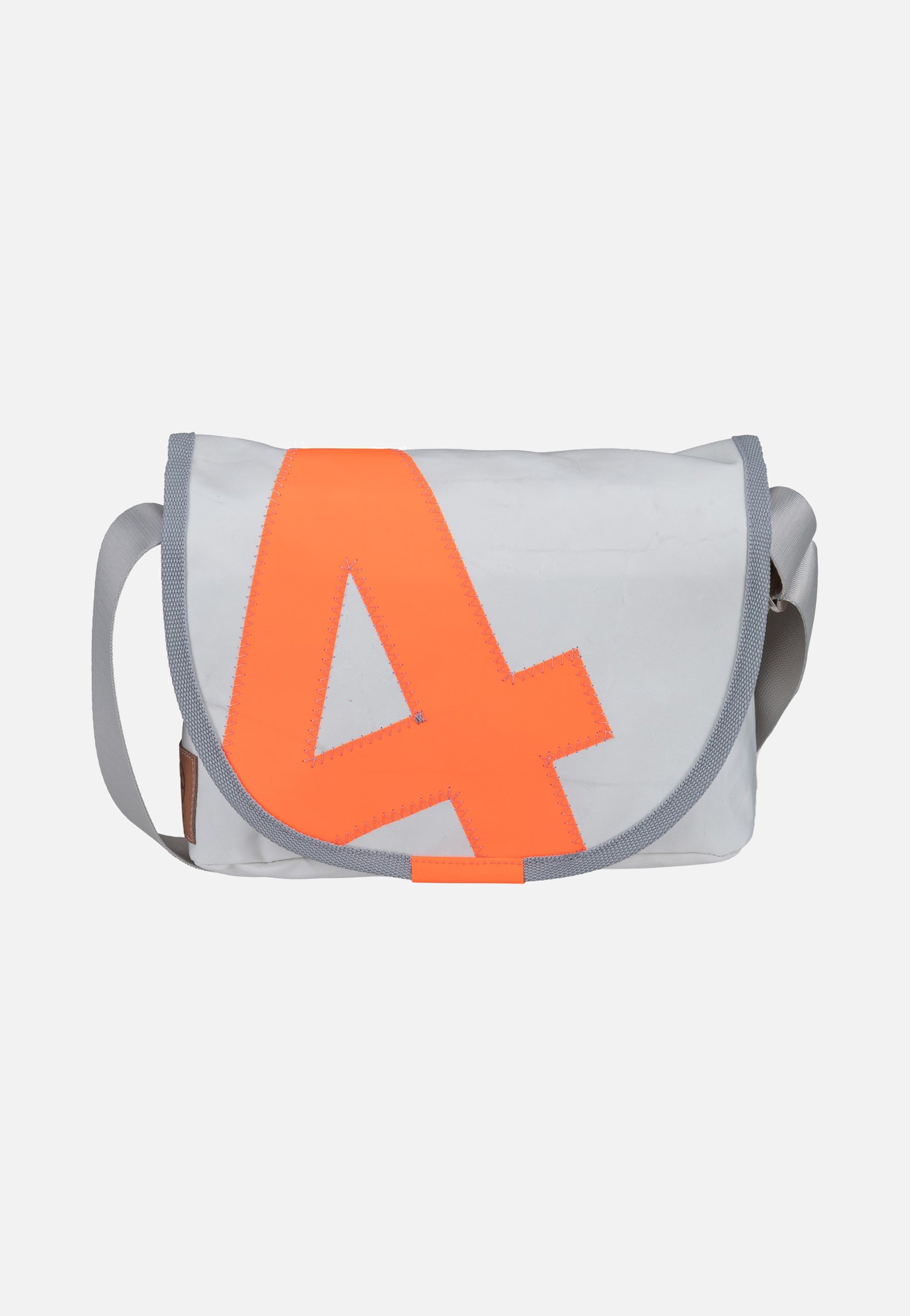360Grad Perle Weiss/Sand/Zahl Orange Messenger Bag