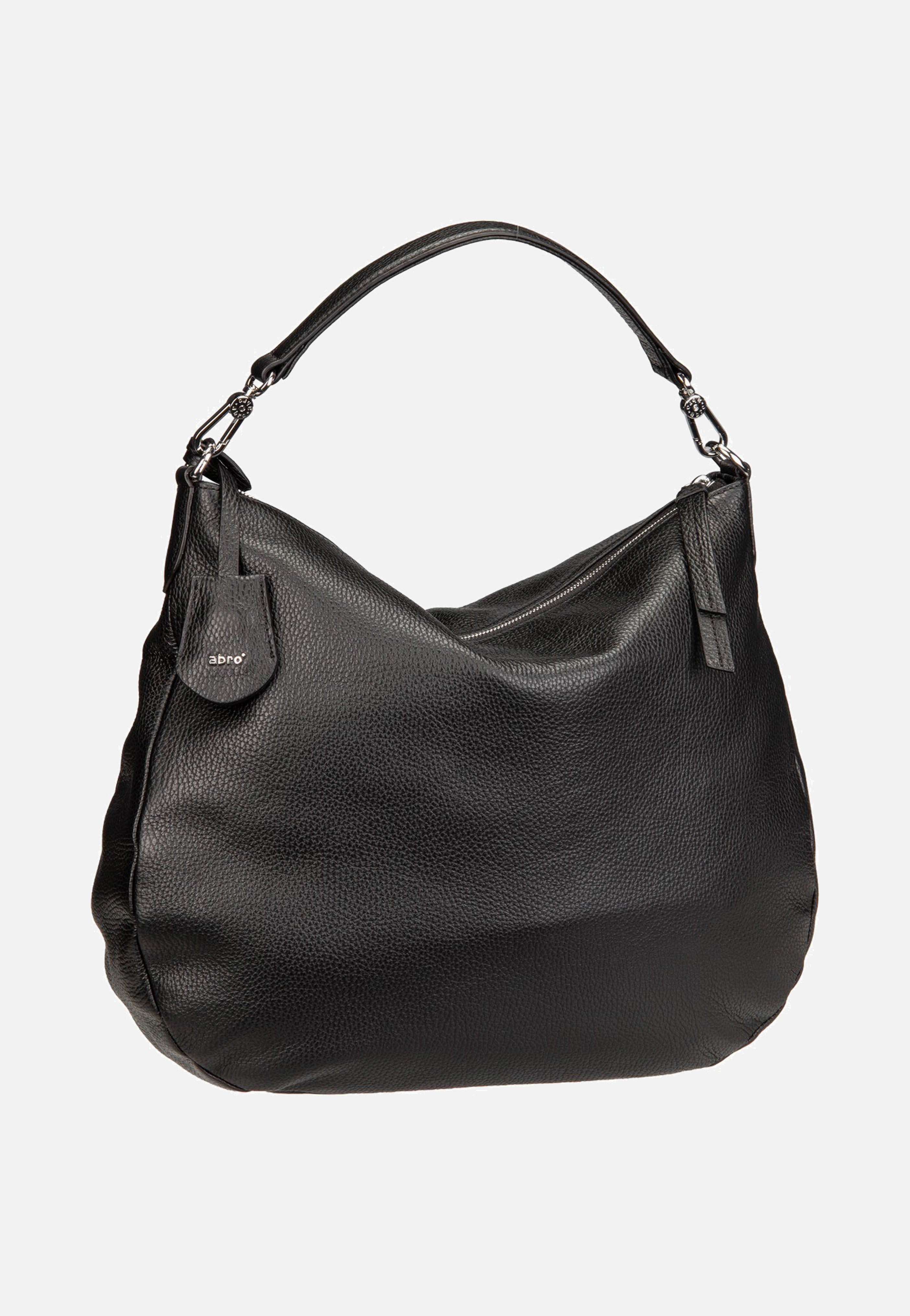 abro Juna Big Black/Nickel Hobo Bag