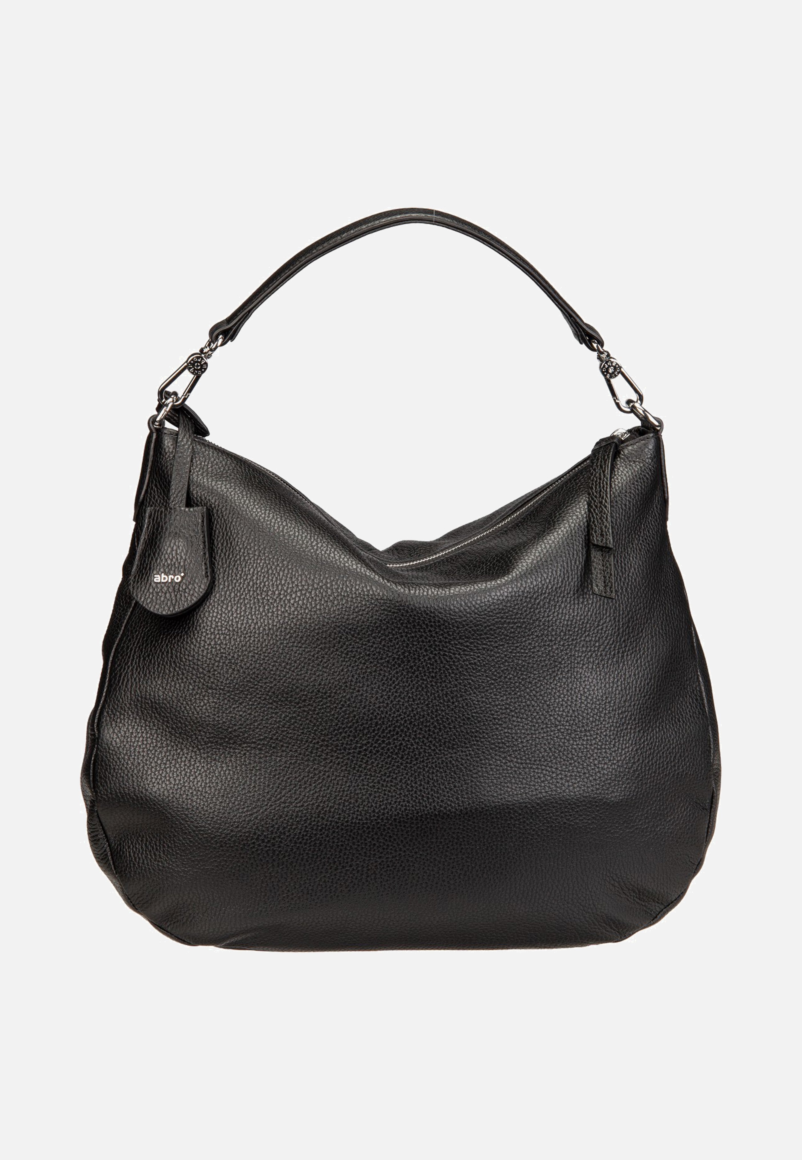 abro Juna Big Black/Nickel Hobo Bag