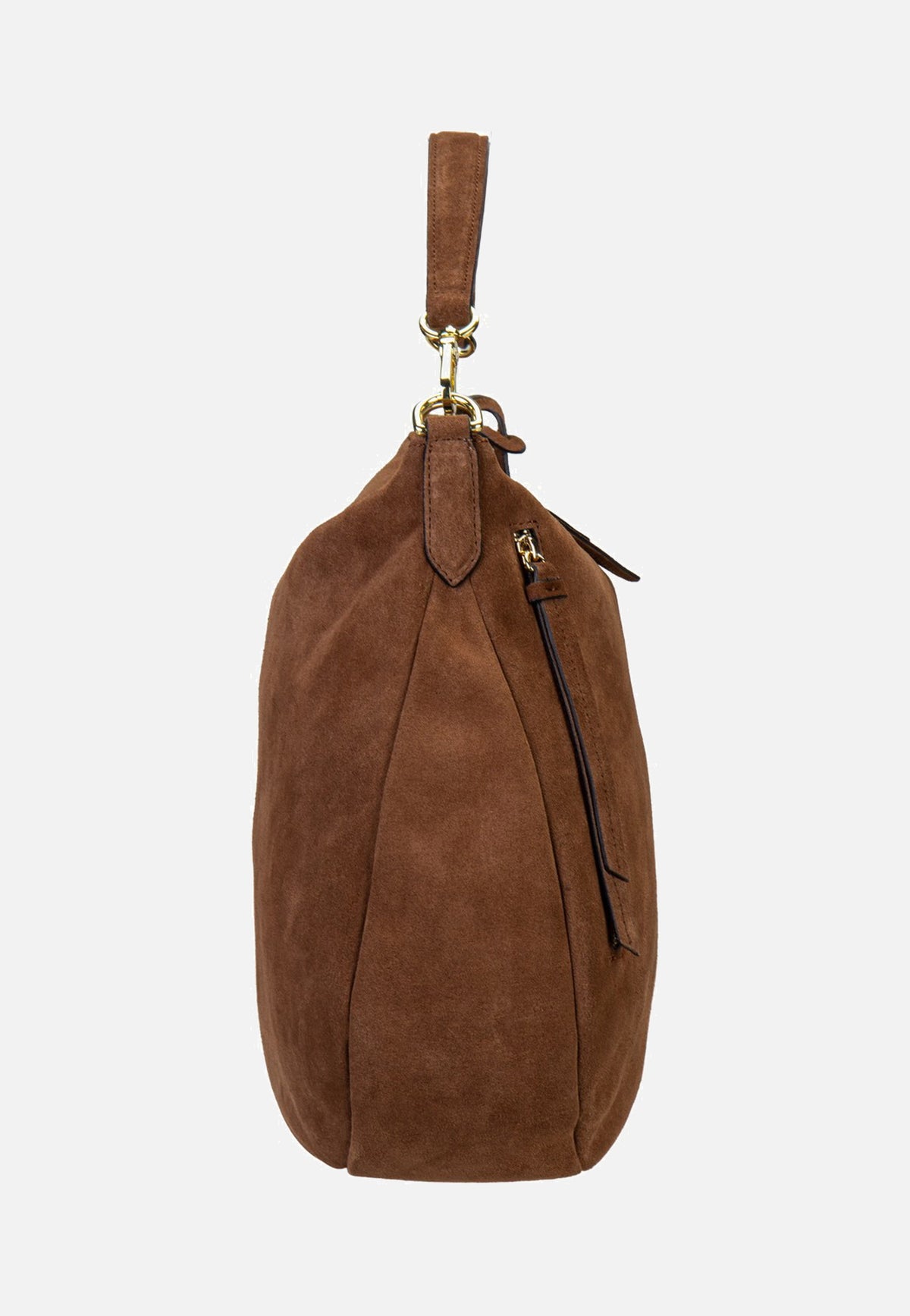 abro Juna Big Suede Wood Hobo Bag