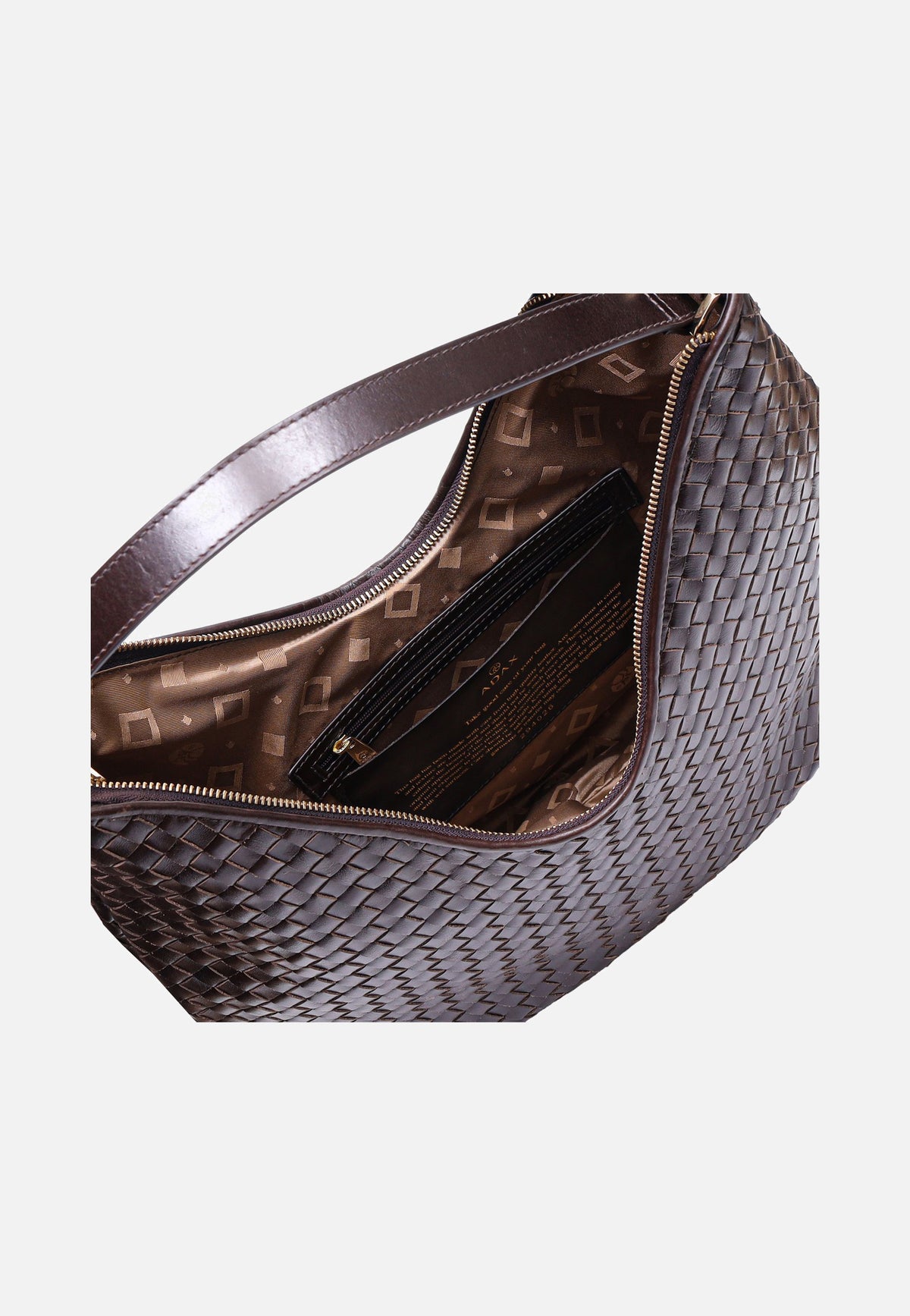 Adax Salerno Mindy Dark Brown Hobo Bag