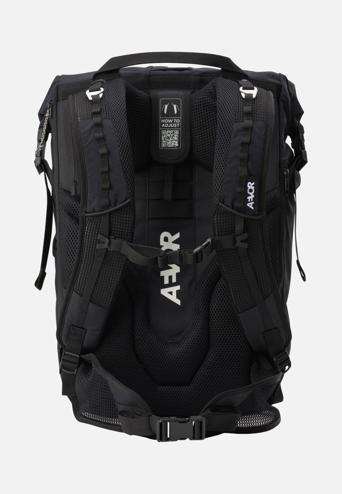 AEVOR Active Pack Black Rolltop Rucksack