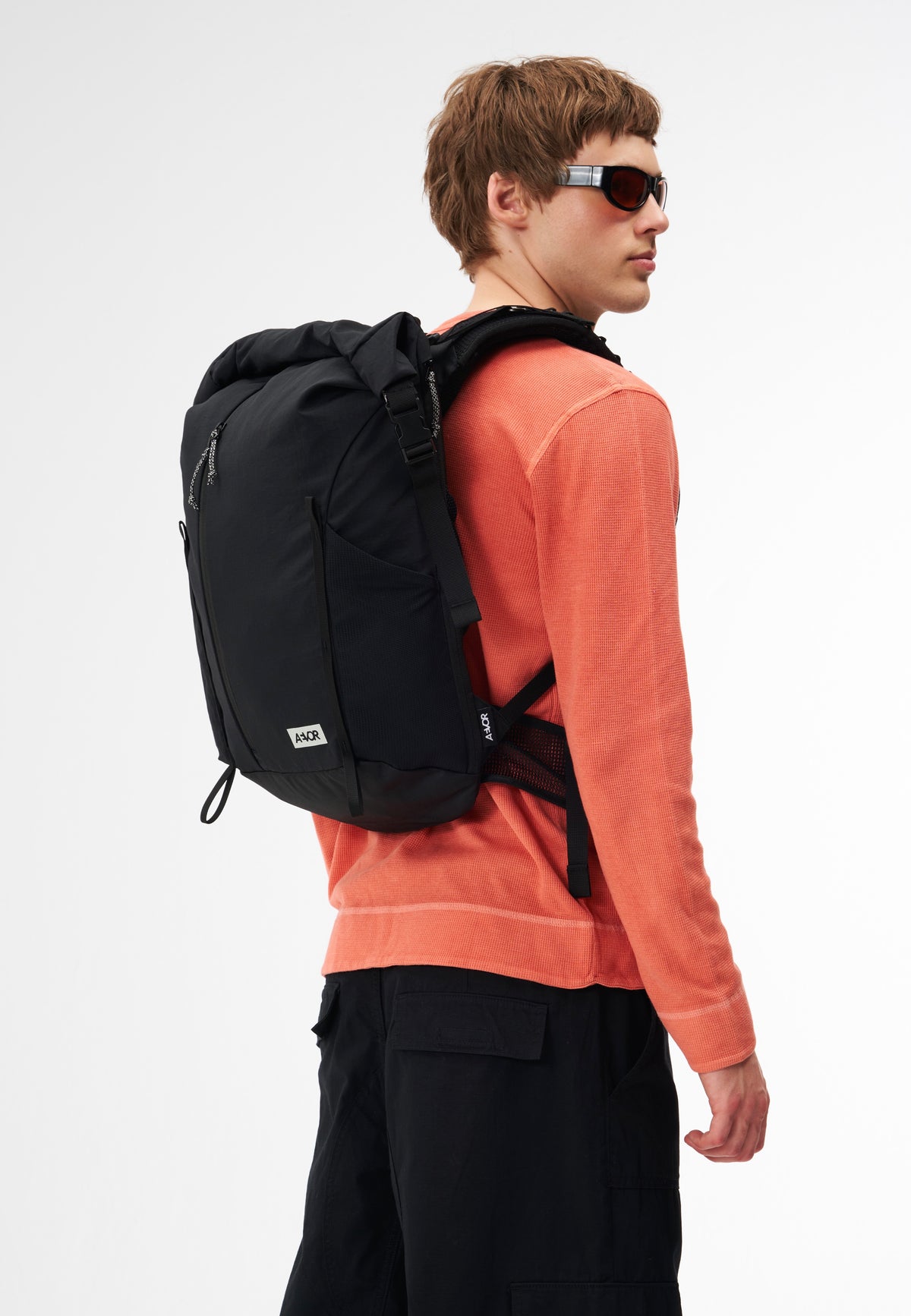 AEVOR Active Pack Black Rolltop Rucksack