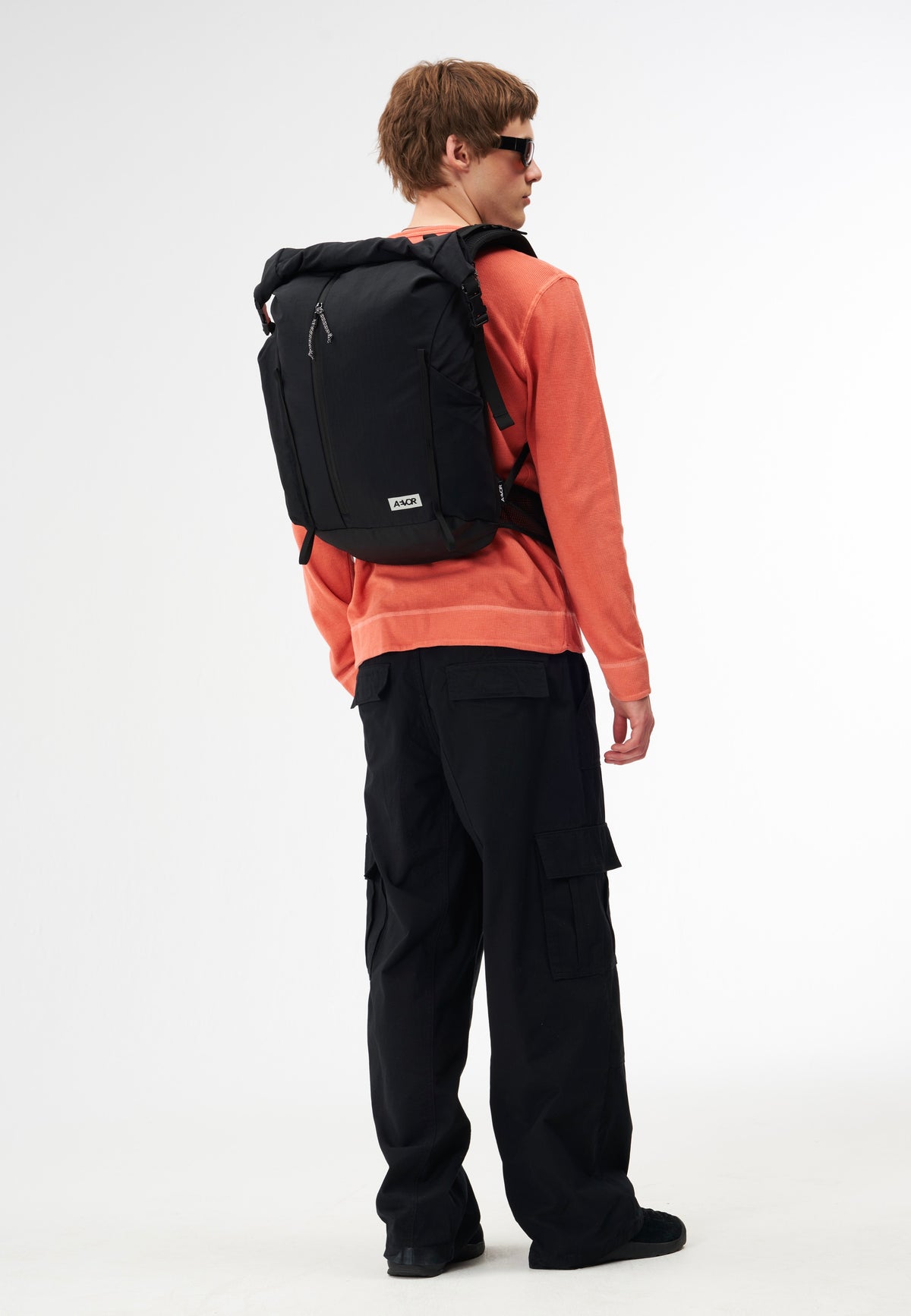 AEVOR Active Pack Black Rolltop Rucksack