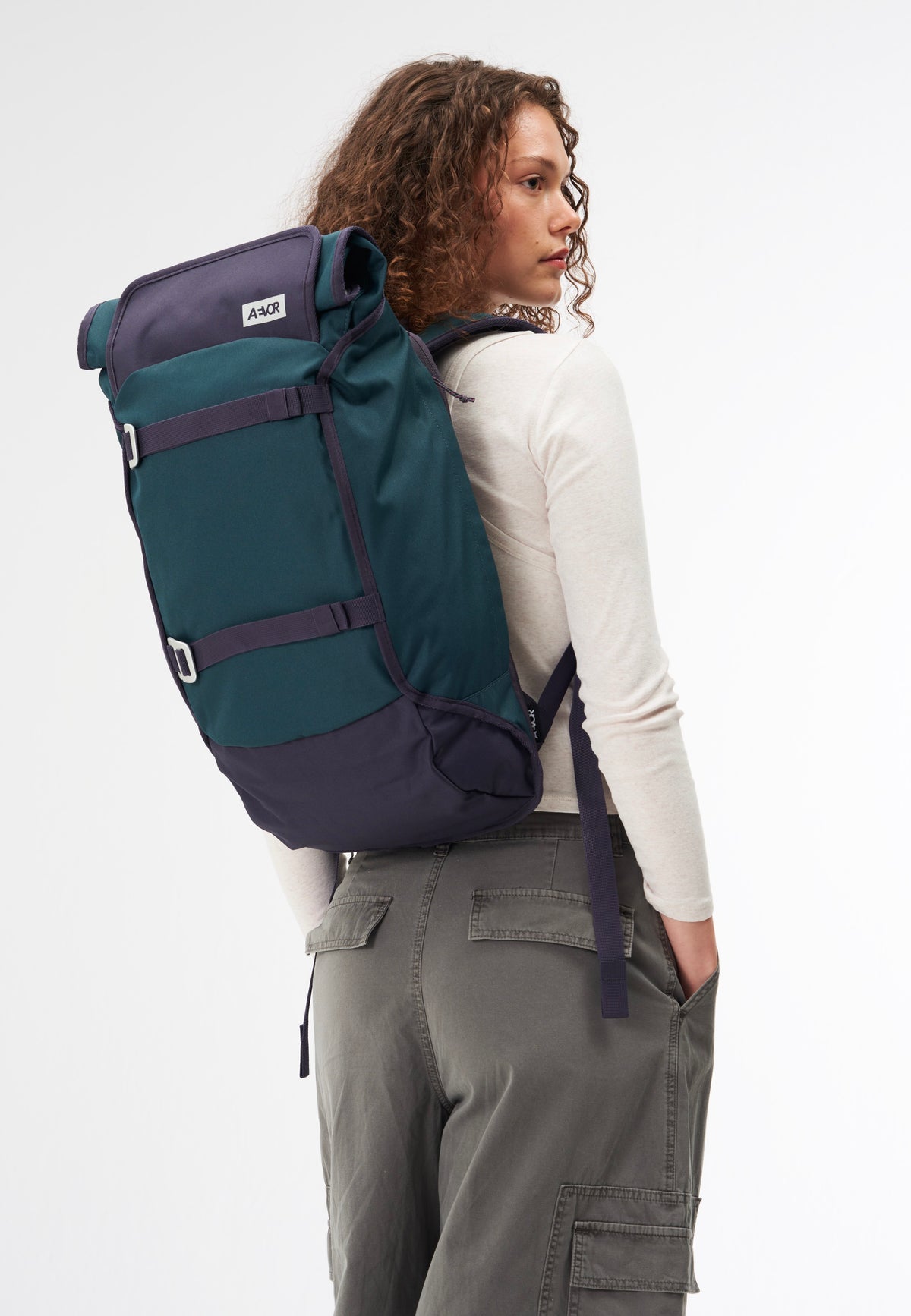AEVOR Trip Pack Vintage Teal Rolltop Rucksack