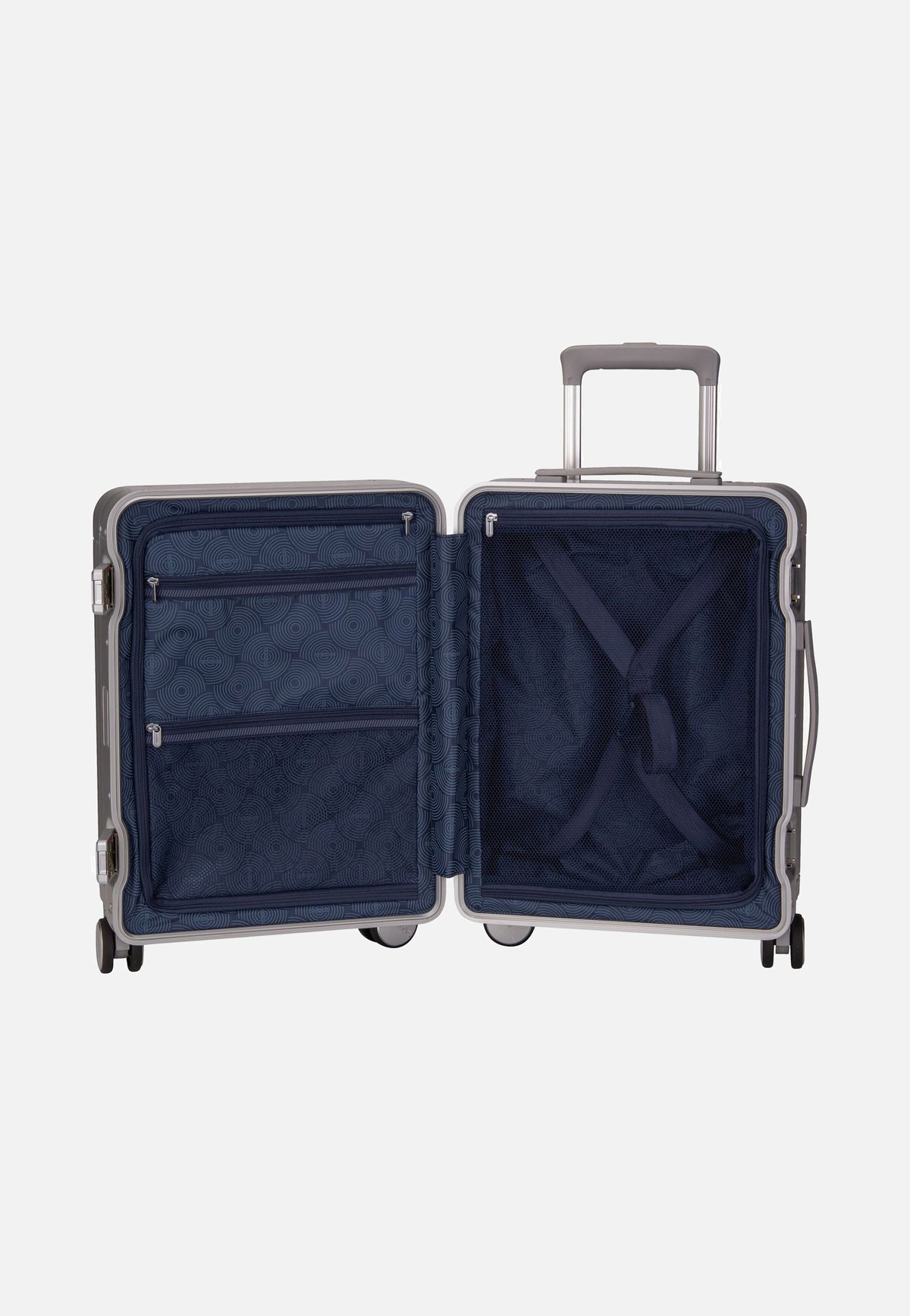 American Tourister Soundbox Alu Spinner 55 Silver Koffer