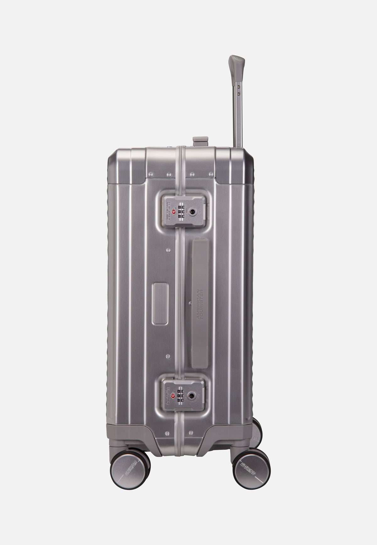 American Tourister Soundbox Alu Spinner 55 Silver Koffer