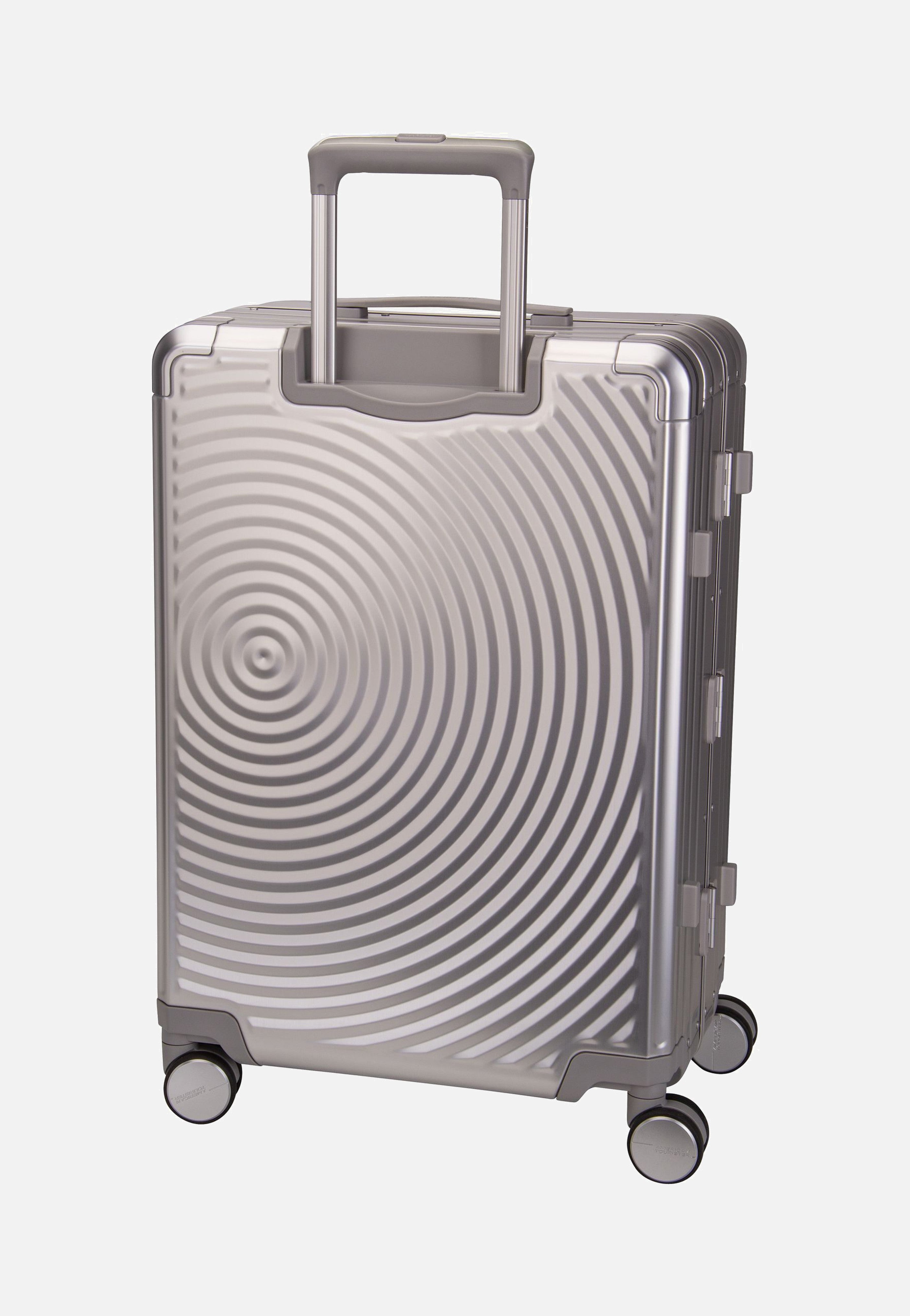 American Tourister Soundbox Alu Spinner 68 Silver Koffer