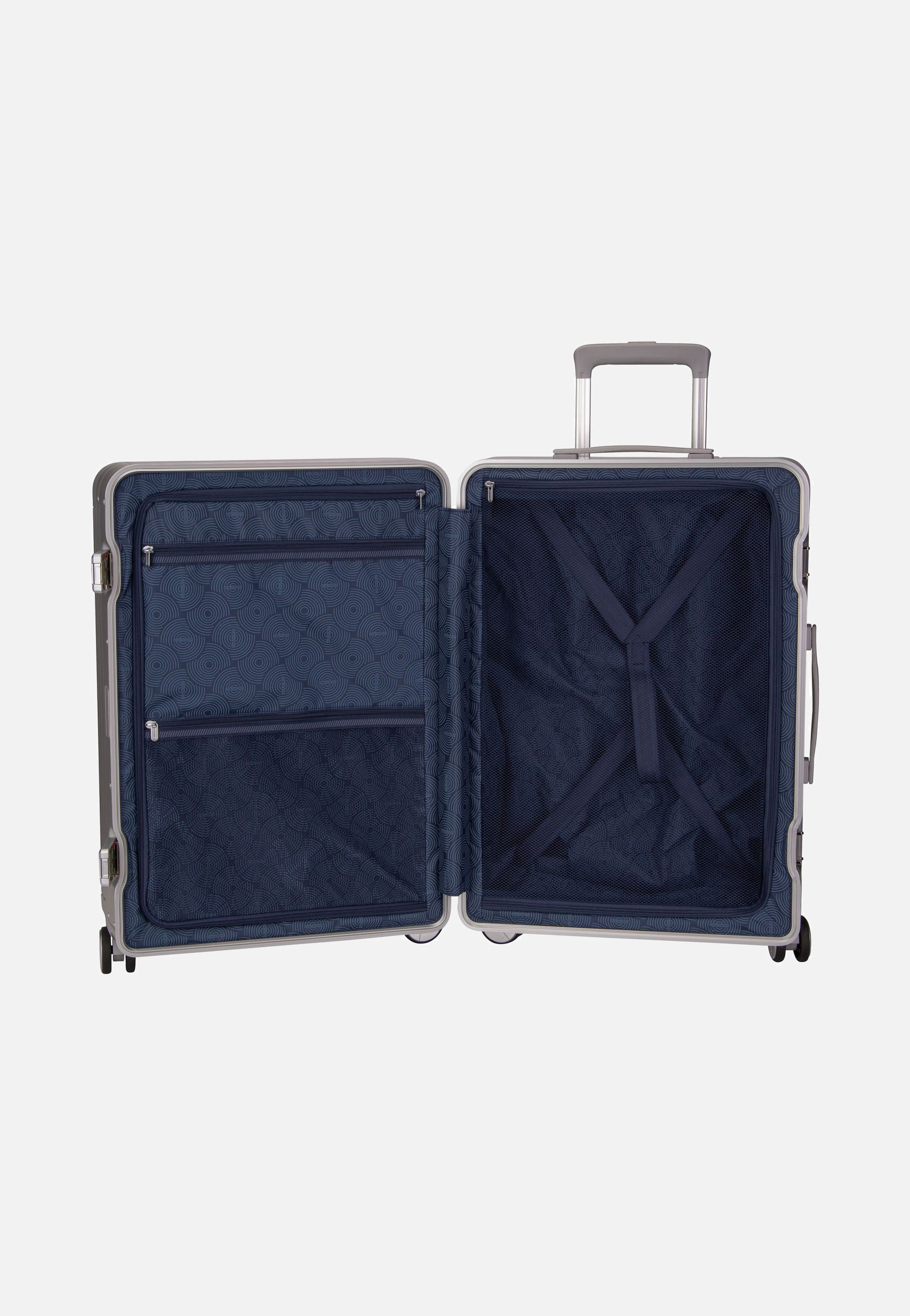 American Tourister Soundbox Alu Spinner 68 Silver Koffer
