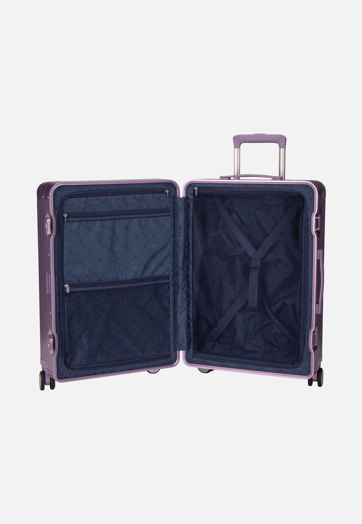 American Tourister Soundbox Alu Spinner 68 Stormy Lilac Koffer