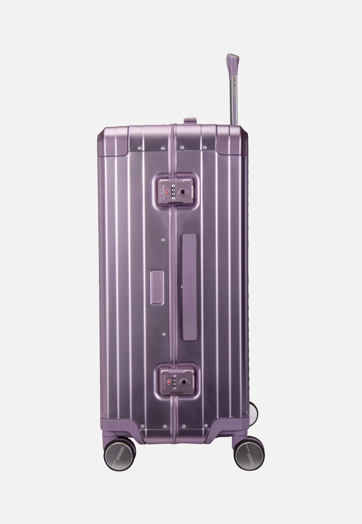 American Tourister Soundbox Alu Spinner 68 Stormy Lilac Koffer