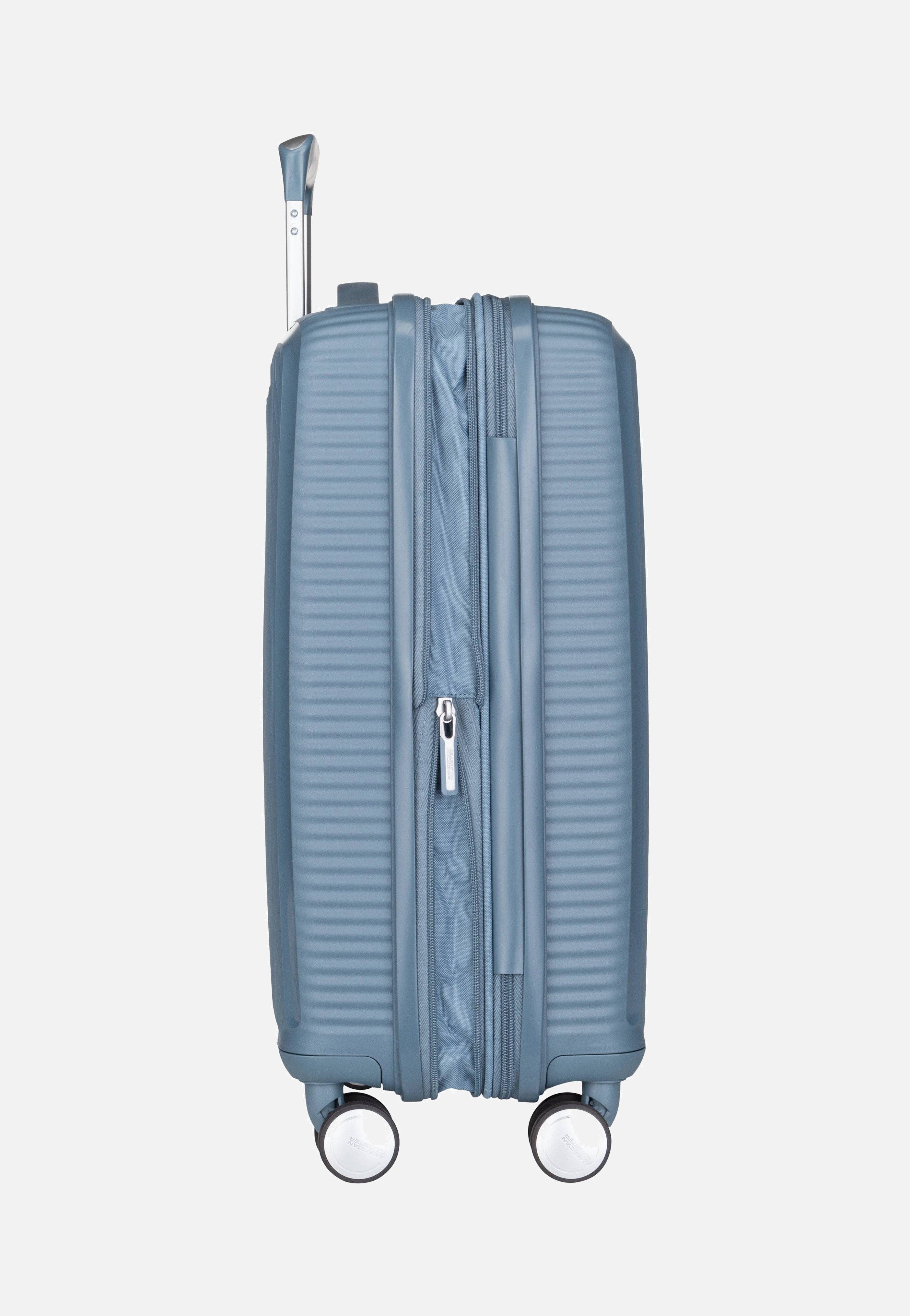 American Tourister SoundBox Spinner 55 EXP Stone Blue Koffer