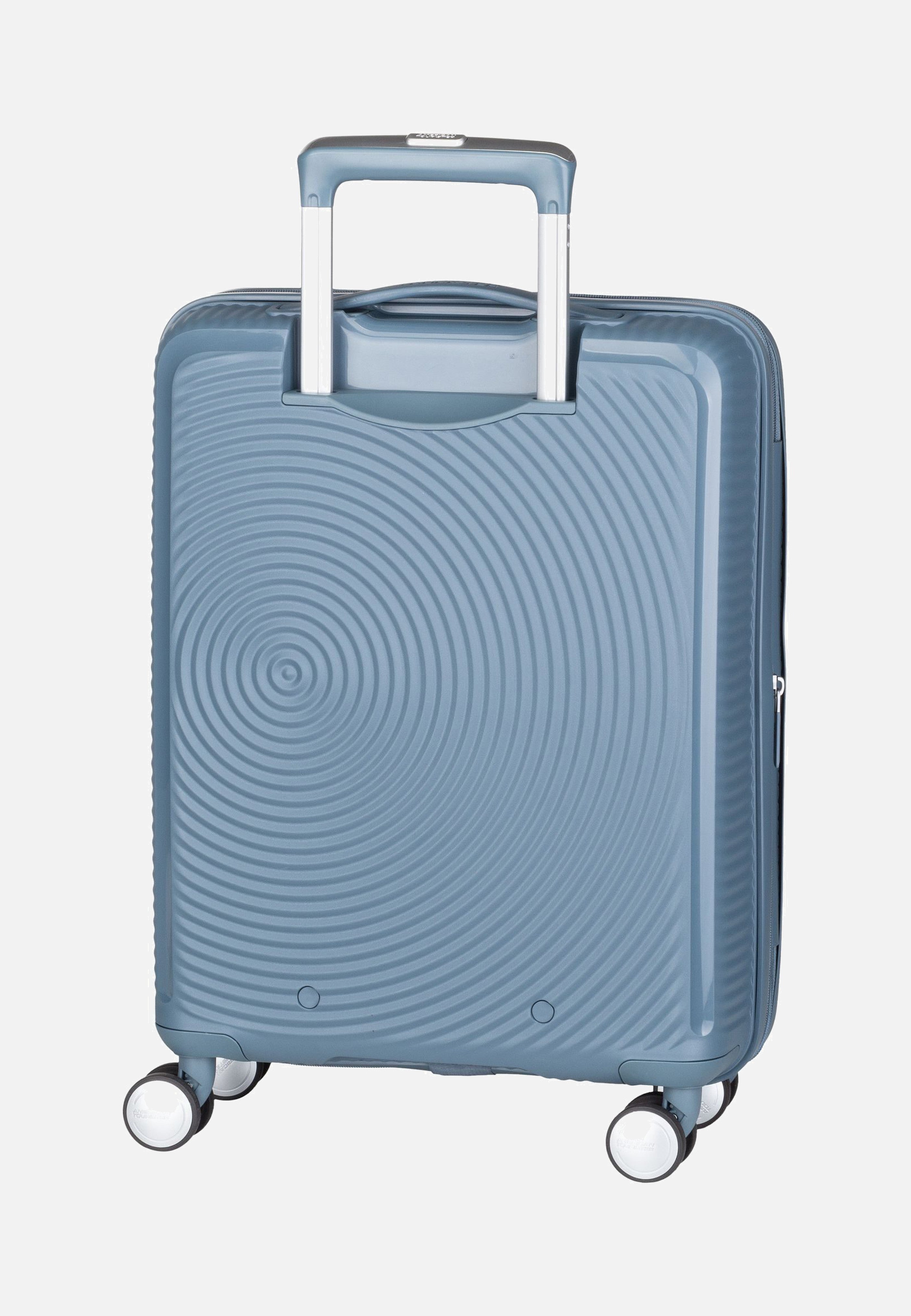 American Tourister SoundBox Spinner 55 EXP Stone Blue Koffer